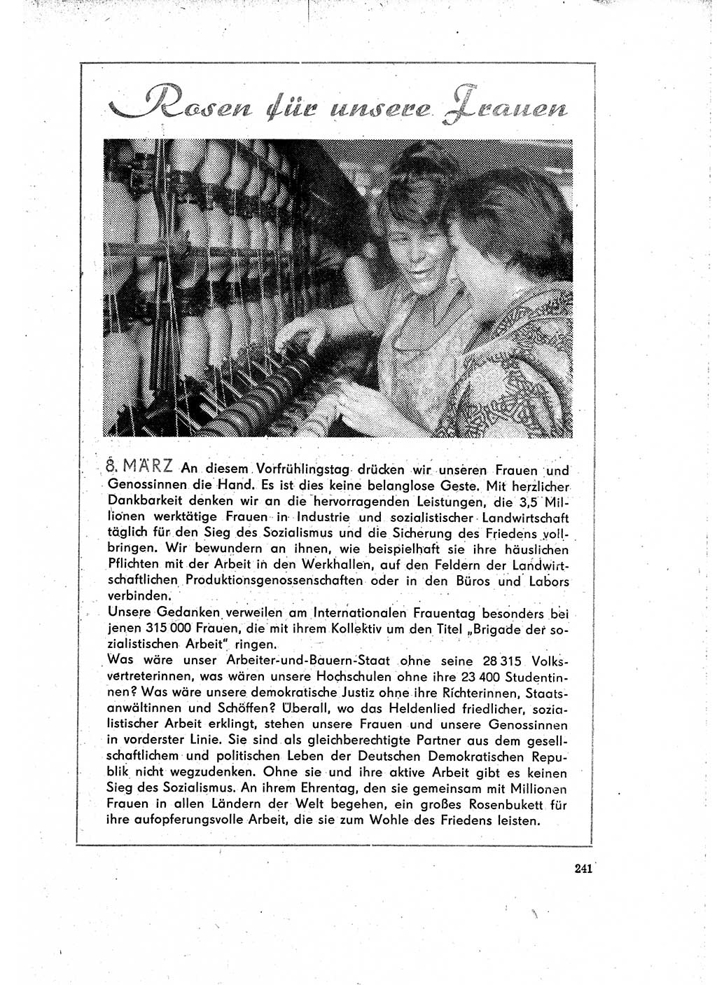 Neuer Weg (NW), Organ des Zentralkomitees (ZK) der SED (Sozialistische Einheitspartei Deutschlands) für Fragen des Parteilebens, 16. Jahrgang [Deutsche Demokratische Republik (DDR)] 1961, Seite 241 (NW ZK SED DDR 1961, S. 241)