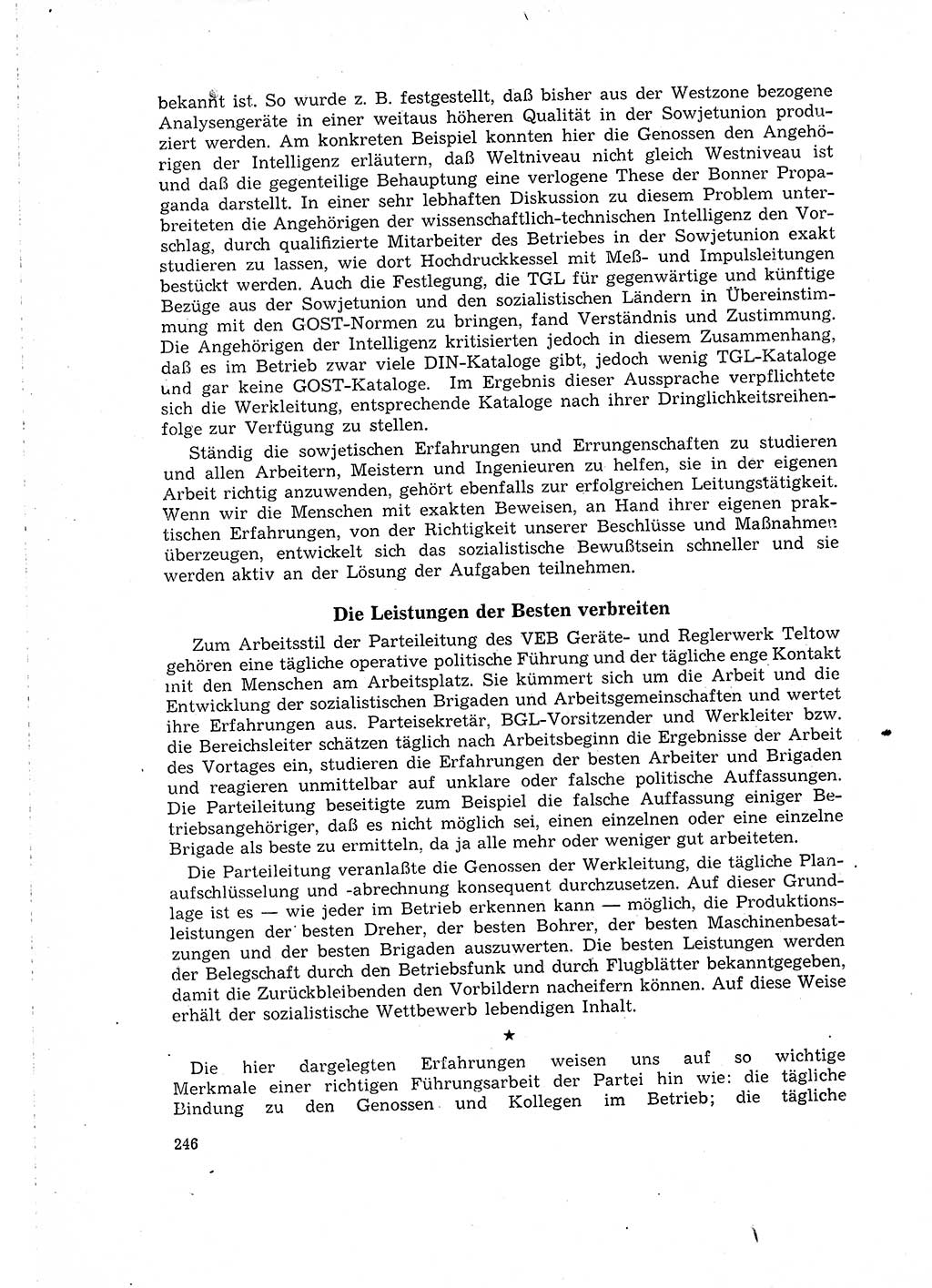 Neuer Weg (NW), Organ des Zentralkomitees (ZK) der SED (Sozialistische Einheitspartei Deutschlands) für Fragen des Parteilebens, 16. Jahrgang [Deutsche Demokratische Republik (DDR)] 1961, Seite 246 (NW ZK SED DDR 1961, S. 246)