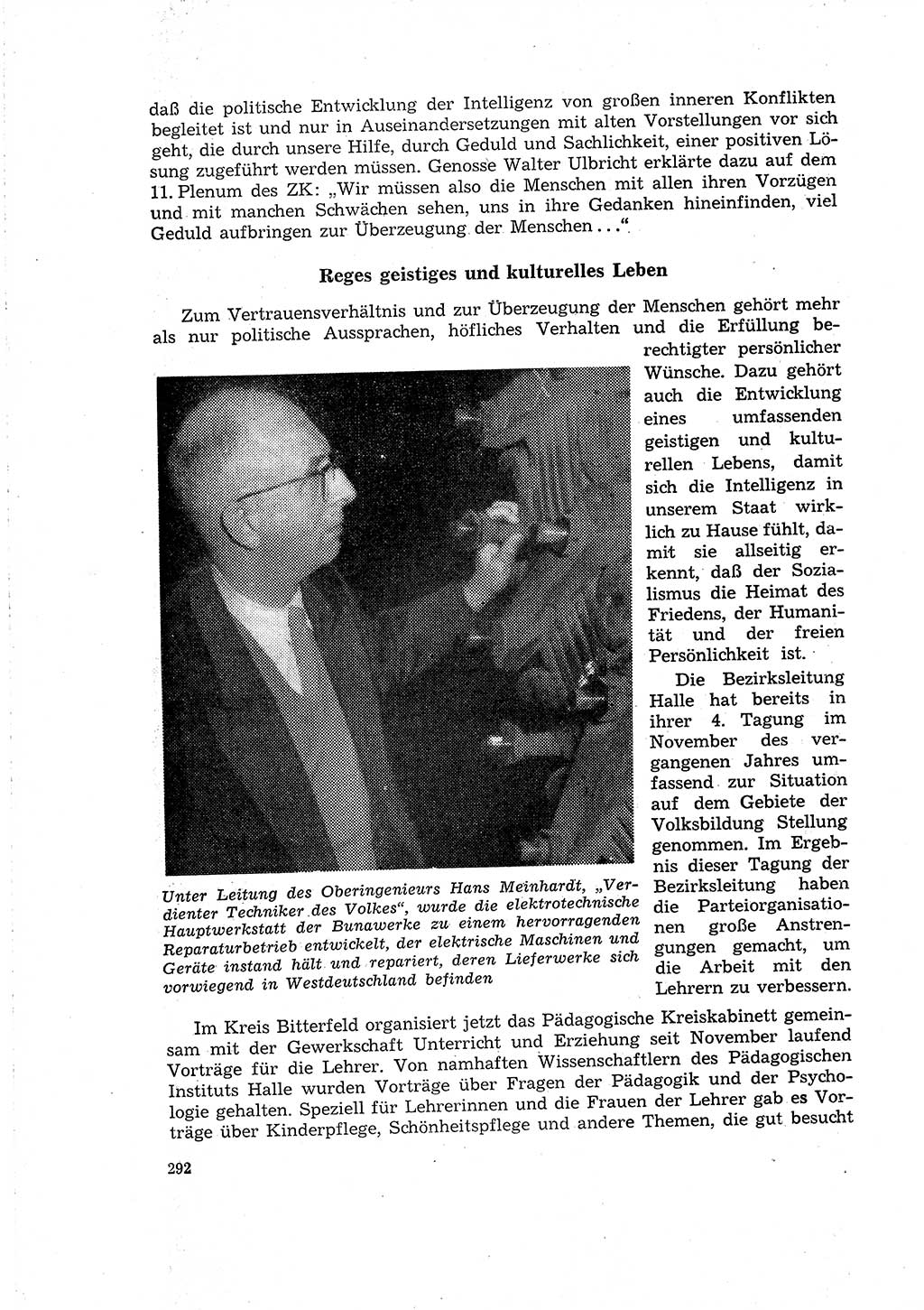 Neuer Weg (NW), Organ des Zentralkomitees (ZK) der SED (Sozialistische Einheitspartei Deutschlands) für Fragen des Parteilebens, 16. Jahrgang [Deutsche Demokratische Republik (DDR)] 1961, Seite 292 (NW ZK SED DDR 1961, S. 292)