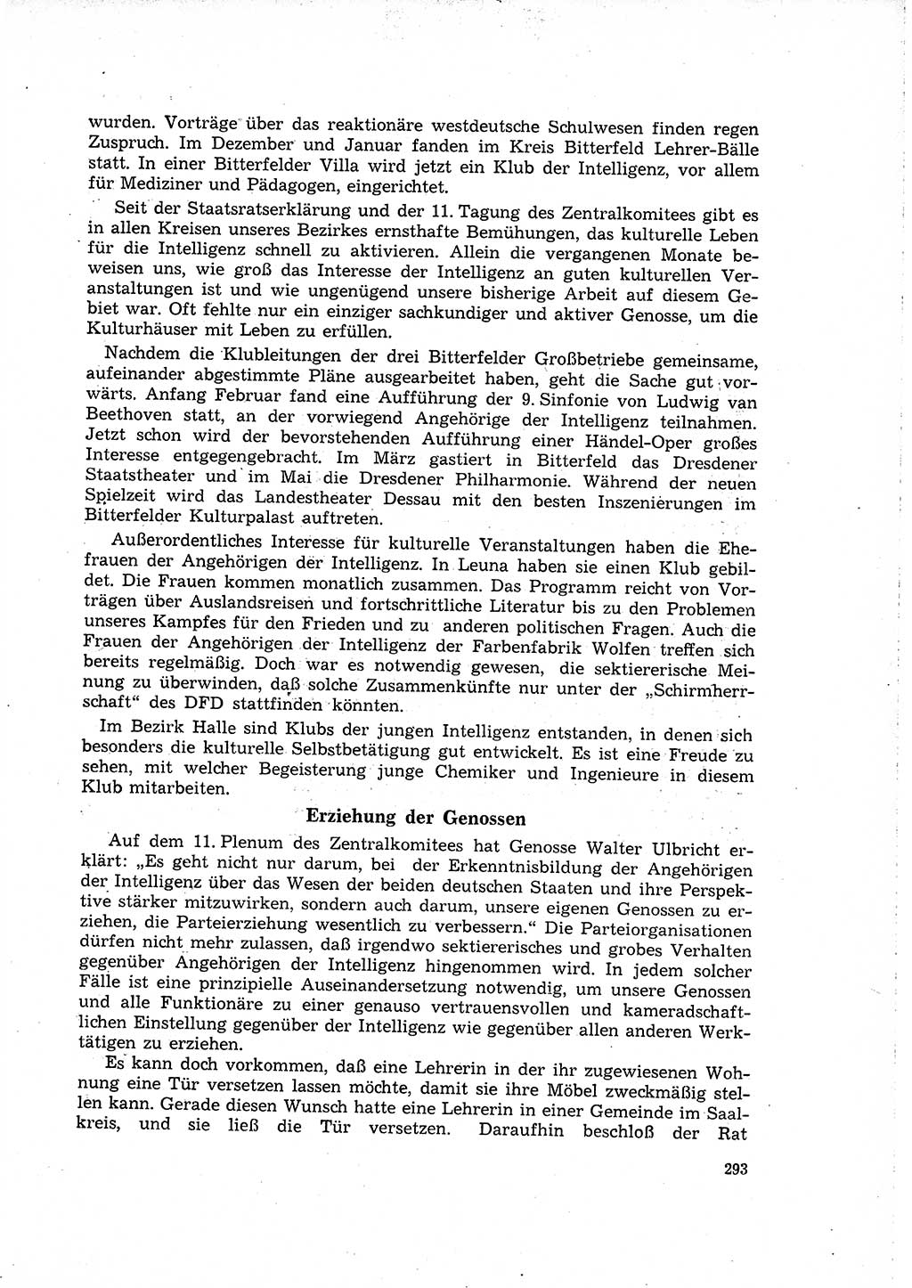 Neuer Weg (NW), Organ des Zentralkomitees (ZK) der SED (Sozialistische Einheitspartei Deutschlands) für Fragen des Parteilebens, 16. Jahrgang [Deutsche Demokratische Republik (DDR)] 1961, Seite 293 (NW ZK SED DDR 1961, S. 293)