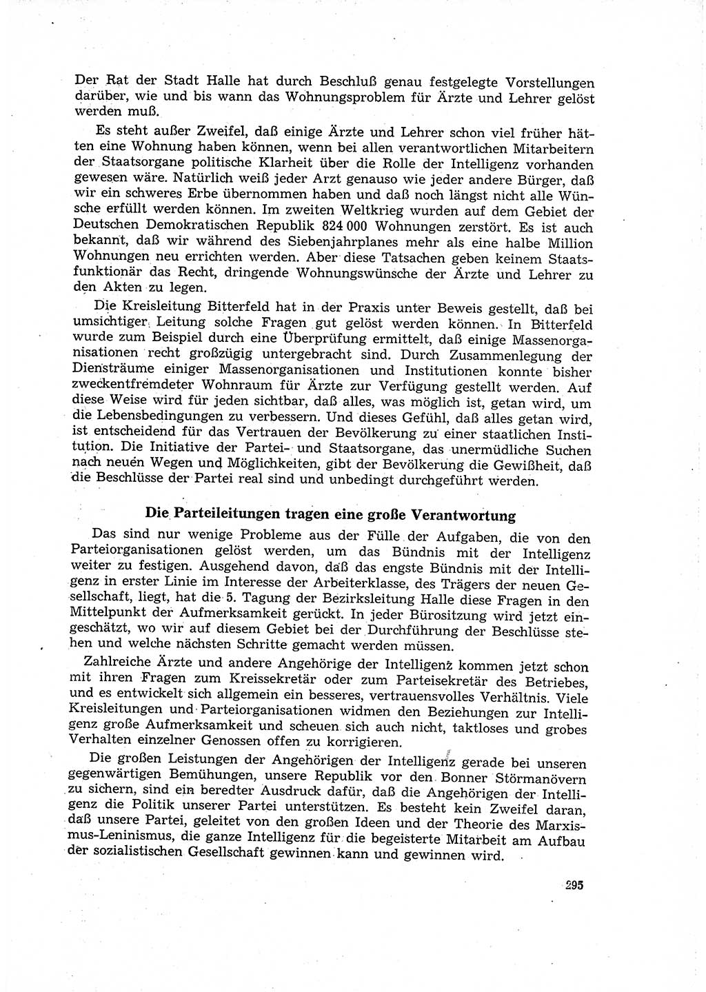 Neuer Weg (NW), Organ des Zentralkomitees (ZK) der SED (Sozialistische Einheitspartei Deutschlands) für Fragen des Parteilebens, 16. Jahrgang [Deutsche Demokratische Republik (DDR)] 1961, Seite 295 (NW ZK SED DDR 1961, S. 295)