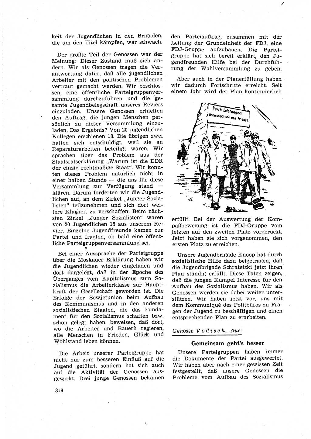 Neuer Weg (NW), Organ des Zentralkomitees (ZK) der SED (Sozialistische Einheitspartei Deutschlands) für Fragen des Parteilebens, 16. Jahrgang [Deutsche Demokratische Republik (DDR)] 1961, Seite 318 (NW ZK SED DDR 1961, S. 318)