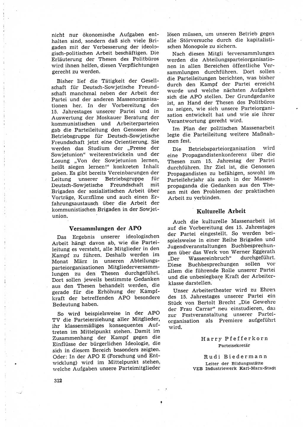 Neuer Weg (NW), Organ des Zentralkomitees (ZK) der SED (Sozialistische Einheitspartei Deutschlands) für Fragen des Parteilebens, 16. Jahrgang [Deutsche Demokratische Republik (DDR)] 1961, Seite 322 (NW ZK SED DDR 1961, S. 322)