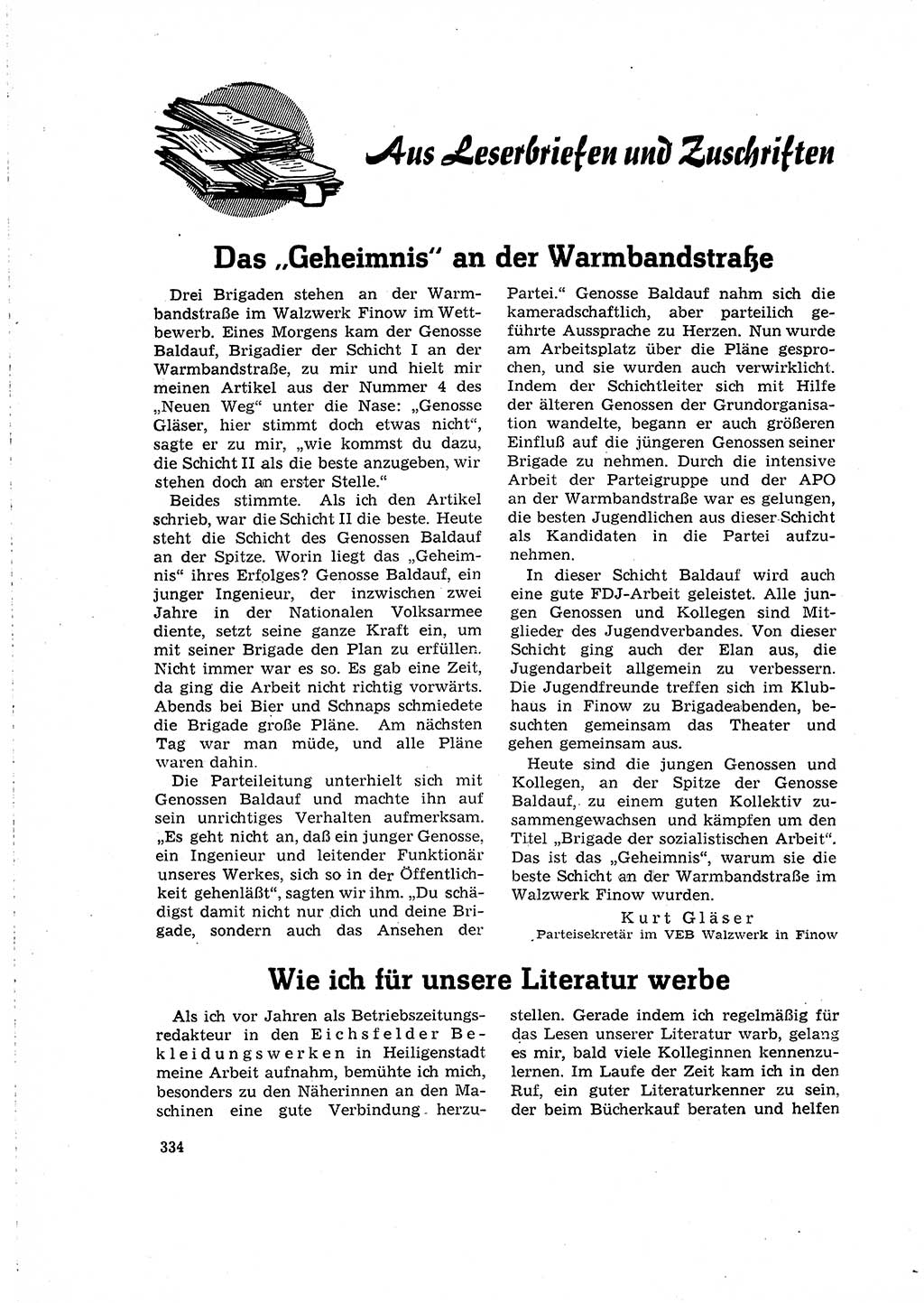 Neuer Weg (NW), Organ des Zentralkomitees (ZK) der SED (Sozialistische Einheitspartei Deutschlands) für Fragen des Parteilebens, 16. Jahrgang [Deutsche Demokratische Republik (DDR)] 1961, Seite 334 (NW ZK SED DDR 1961, S. 334)