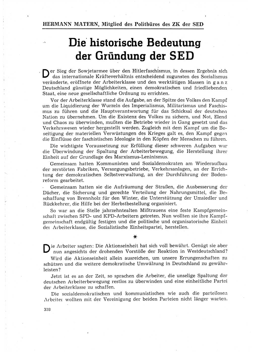 Neuer Weg (NW), Organ des Zentralkomitees (ZK) der SED (Sozialistische Einheitspartei Deutschlands) für Fragen des Parteilebens, 16. Jahrgang [Deutsche Demokratische Republik (DDR)] 1961, Seite 338 (NW ZK SED DDR 1961, S. 338)