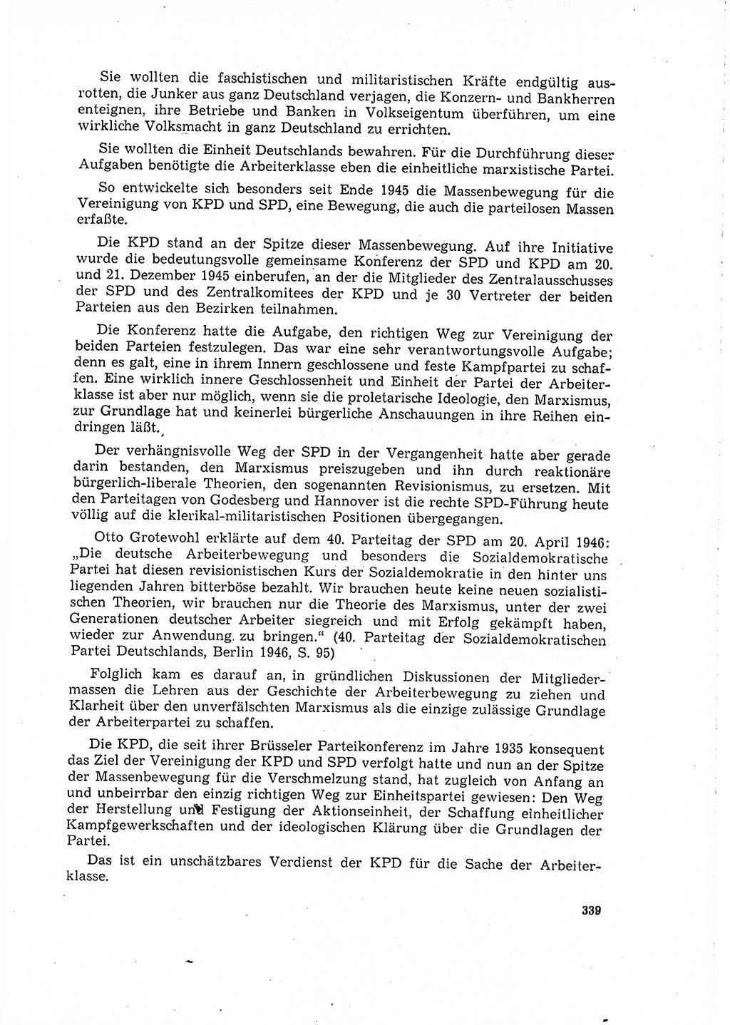 Neuer Weg (NW), Organ des Zentralkomitees (ZK) der SED (Sozialistische Einheitspartei Deutschlands) für Fragen des Parteilebens, 16. Jahrgang [Deutsche Demokratische Republik (DDR)] 1961, Seite 339 (NW ZK SED DDR 1961, S. 339)