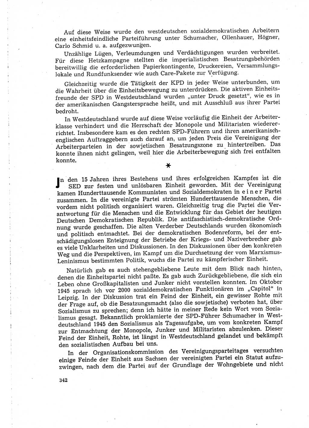 Neuer Weg (NW), Organ des Zentralkomitees (ZK) der SED (Sozialistische Einheitspartei Deutschlands) für Fragen des Parteilebens, 16. Jahrgang [Deutsche Demokratische Republik (DDR)] 1961, Seite 342 (NW ZK SED DDR 1961, S. 342)