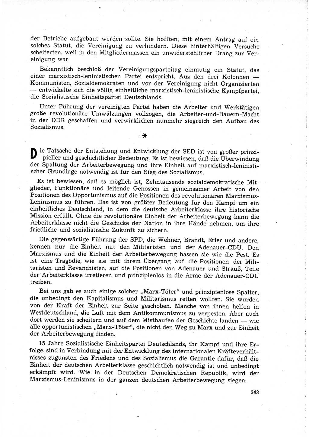Neuer Weg (NW), Organ des Zentralkomitees (ZK) der SED (Sozialistische Einheitspartei Deutschlands) für Fragen des Parteilebens, 16. Jahrgang [Deutsche Demokratische Republik (DDR)] 1961, Seite 343 (NW ZK SED DDR 1961, S. 343)