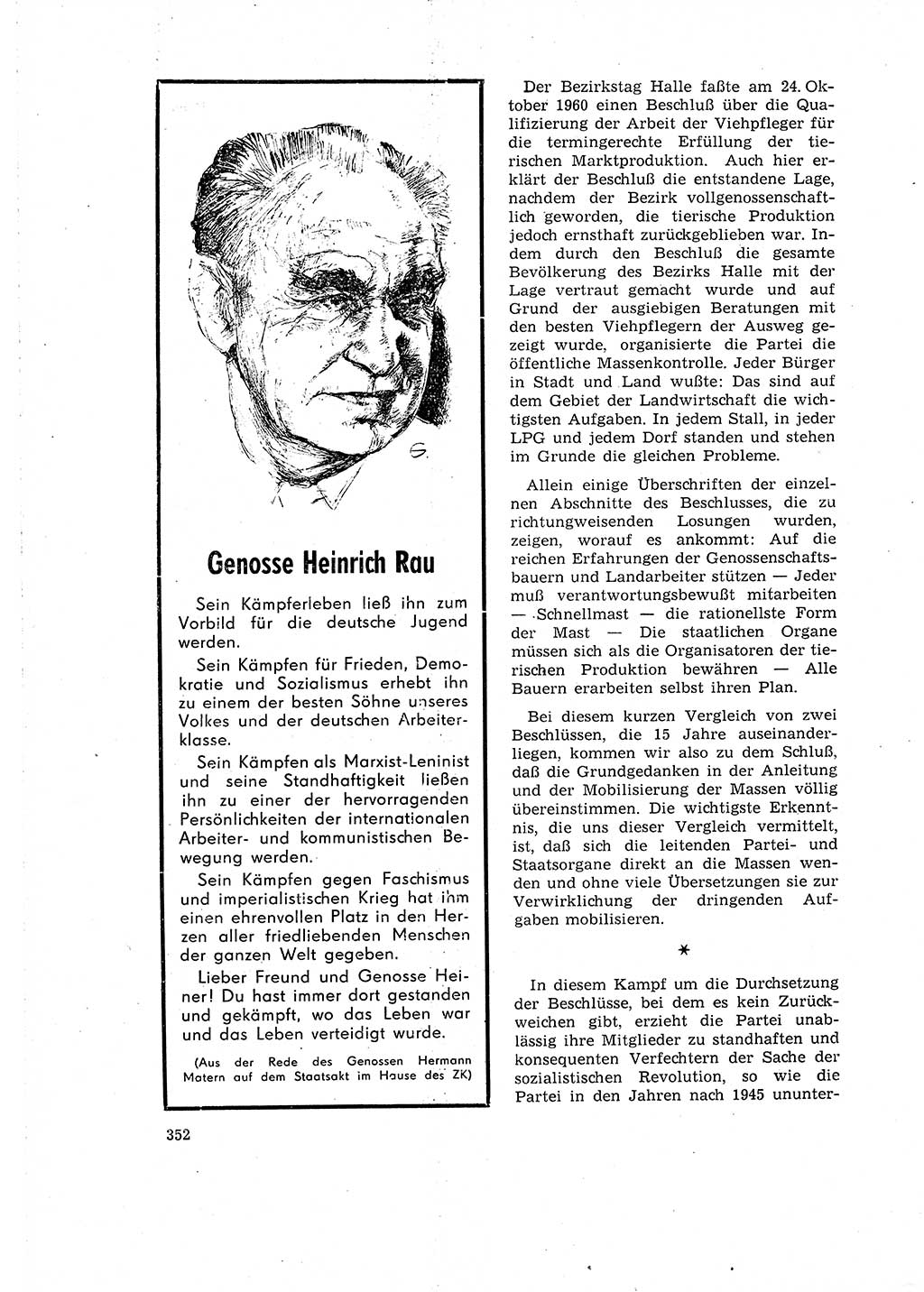 Neuer Weg (NW), Organ des Zentralkomitees (ZK) der SED (Sozialistische Einheitspartei Deutschlands) für Fragen des Parteilebens, 16. Jahrgang [Deutsche Demokratische Republik (DDR)] 1961, Seite 352 (NW ZK SED DDR 1961, S. 352)