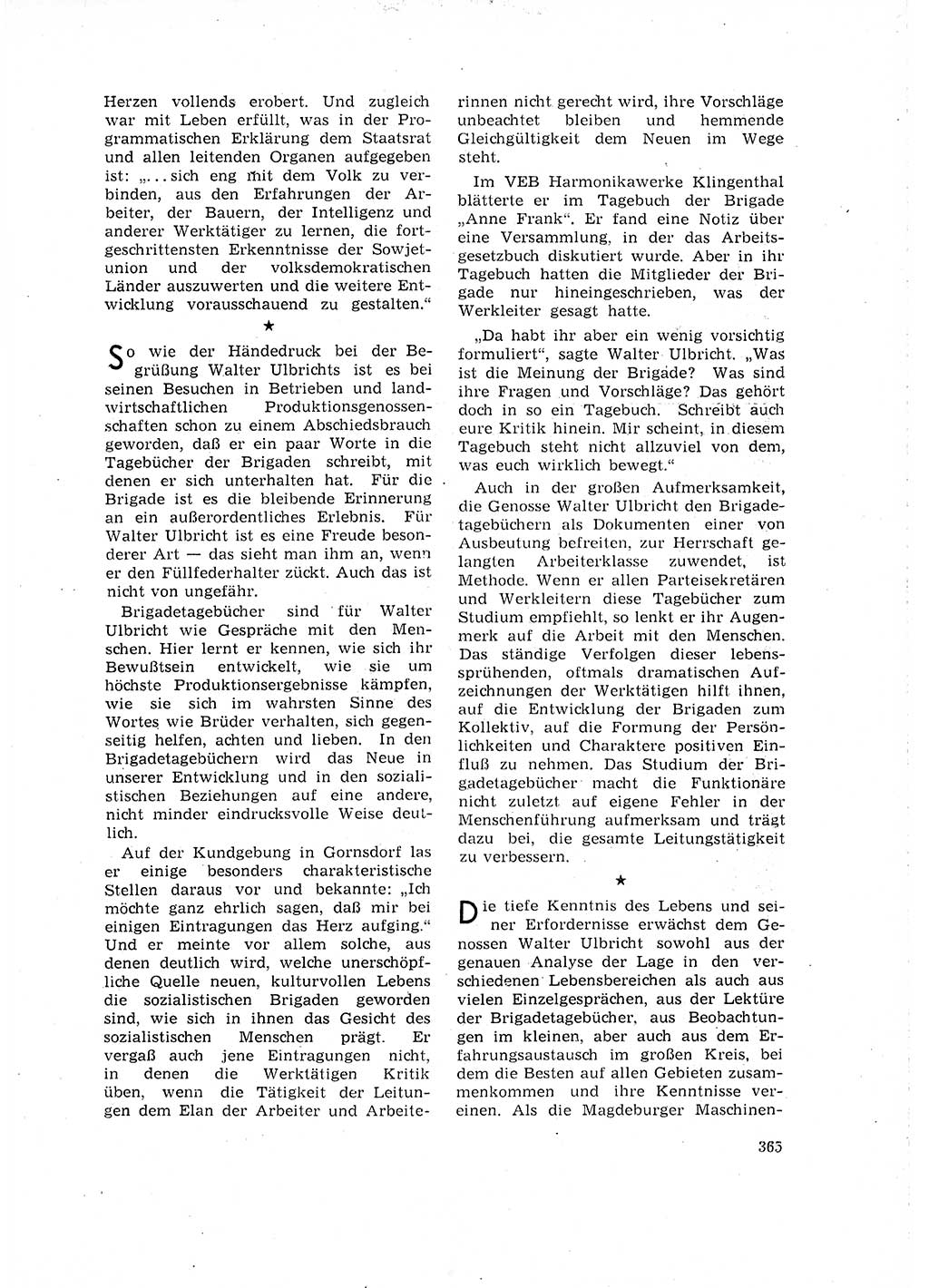 Neuer Weg (NW), Organ des Zentralkomitees (ZK) der SED (Sozialistische Einheitspartei Deutschlands) für Fragen des Parteilebens, 16. Jahrgang [Deutsche Demokratische Republik (DDR)] 1961, Seite 365 (NW ZK SED DDR 1961, S. 365)