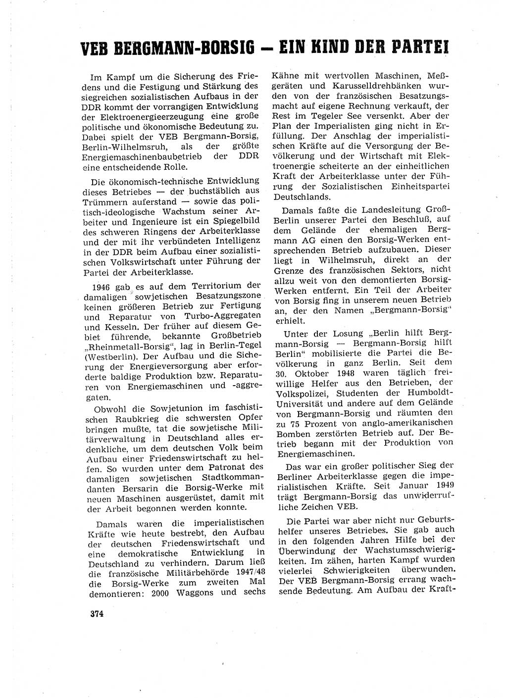 Neuer Weg (NW), Organ des Zentralkomitees (ZK) der SED (Sozialistische Einheitspartei Deutschlands) für Fragen des Parteilebens, 16. Jahrgang [Deutsche Demokratische Republik (DDR)] 1961, Seite 374 (NW ZK SED DDR 1961, S. 374)