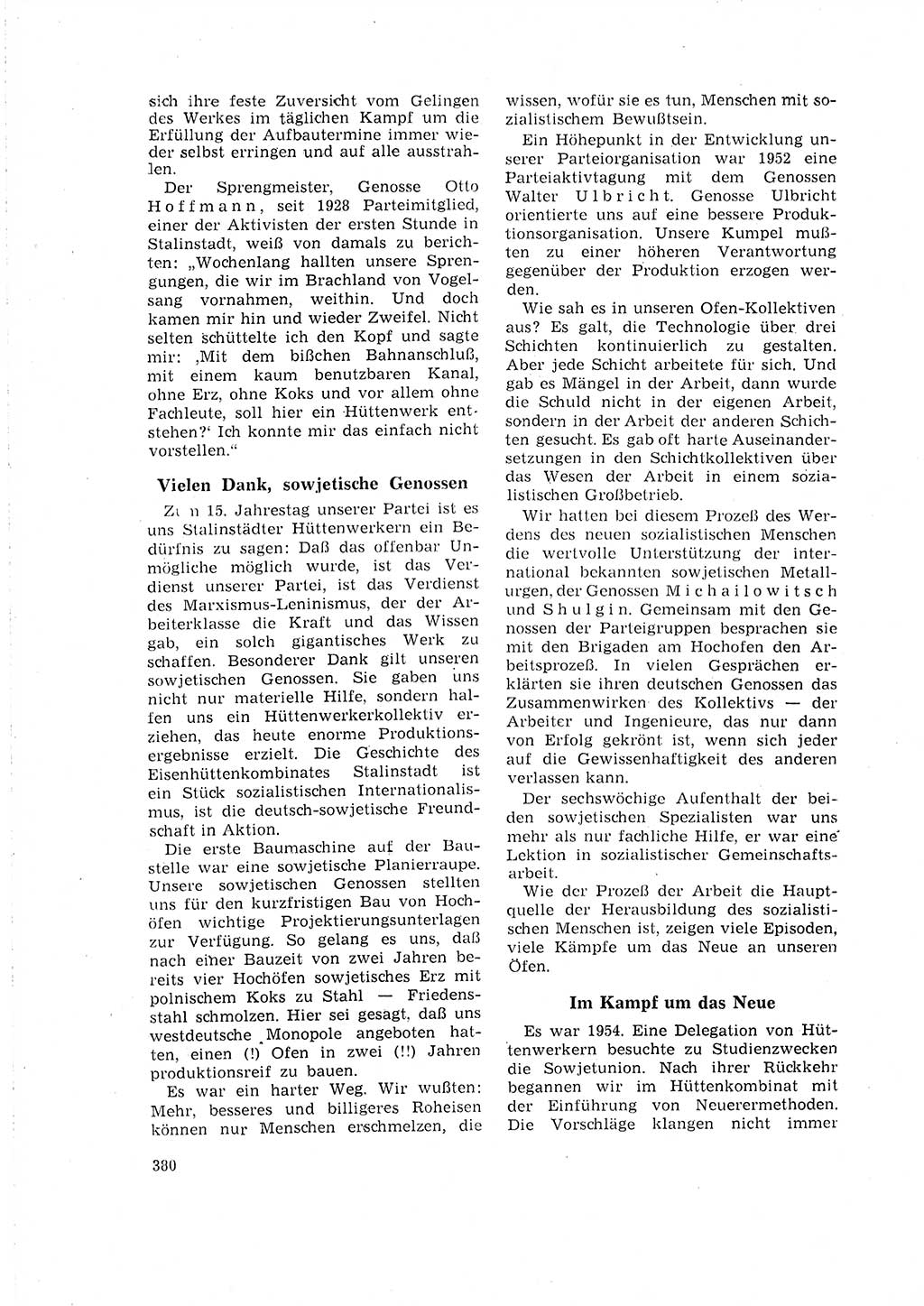 Neuer Weg (NW), Organ des Zentralkomitees (ZK) der SED (Sozialistische Einheitspartei Deutschlands) für Fragen des Parteilebens, 16. Jahrgang [Deutsche Demokratische Republik (DDR)] 1961, Seite 380 (NW ZK SED DDR 1961, S. 380)
