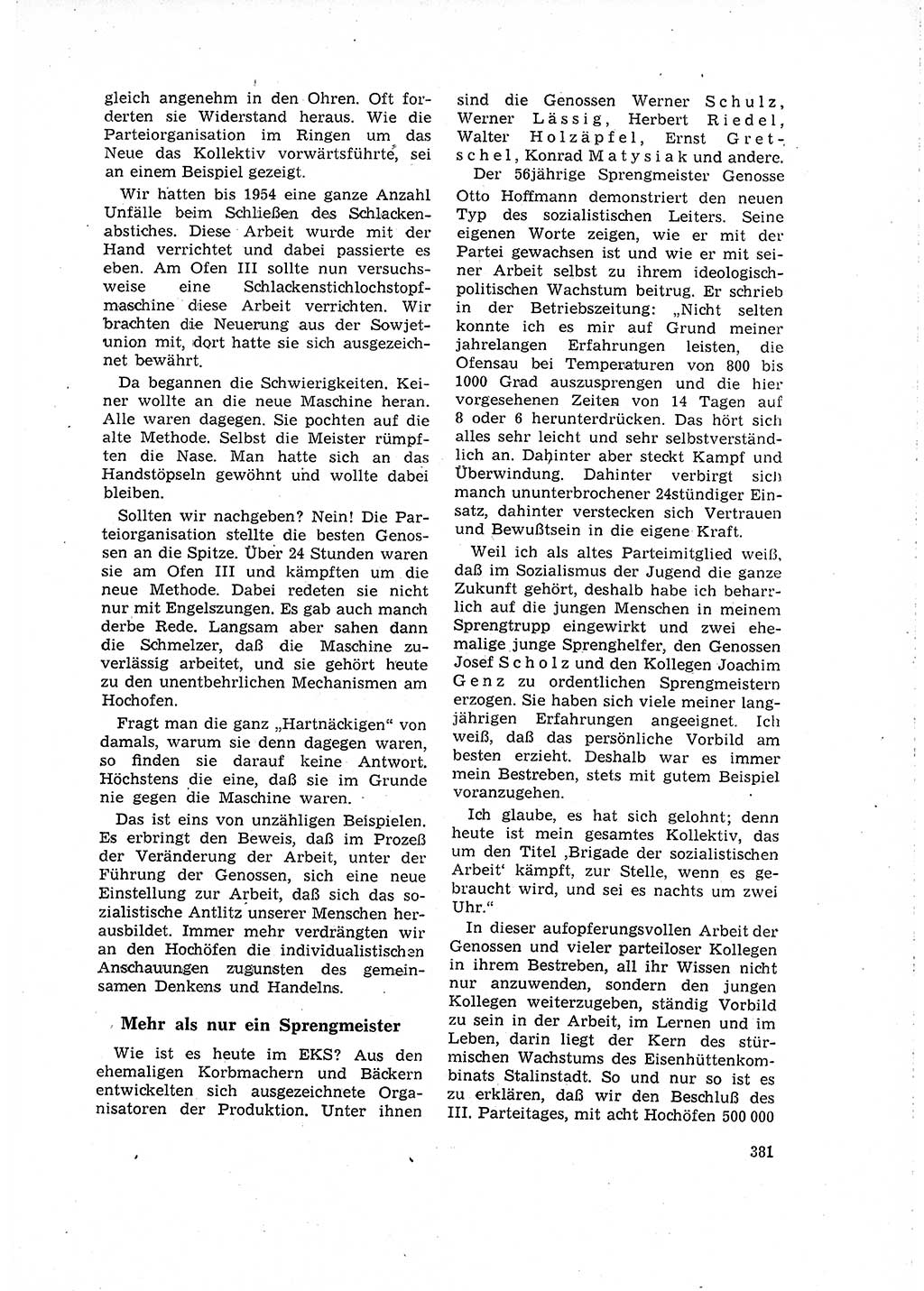 Neuer Weg (NW), Organ des Zentralkomitees (ZK) der SED (Sozialistische Einheitspartei Deutschlands) für Fragen des Parteilebens, 16. Jahrgang [Deutsche Demokratische Republik (DDR)] 1961, Seite 381 (NW ZK SED DDR 1961, S. 381)