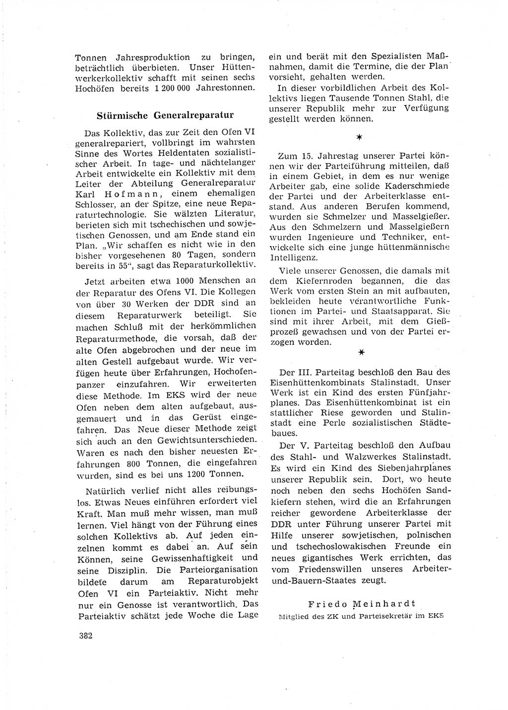 Neuer Weg (NW), Organ des Zentralkomitees (ZK) der SED (Sozialistische Einheitspartei Deutschlands) für Fragen des Parteilebens, 16. Jahrgang [Deutsche Demokratische Republik (DDR)] 1961, Seite 382 (NW ZK SED DDR 1961, S. 382)