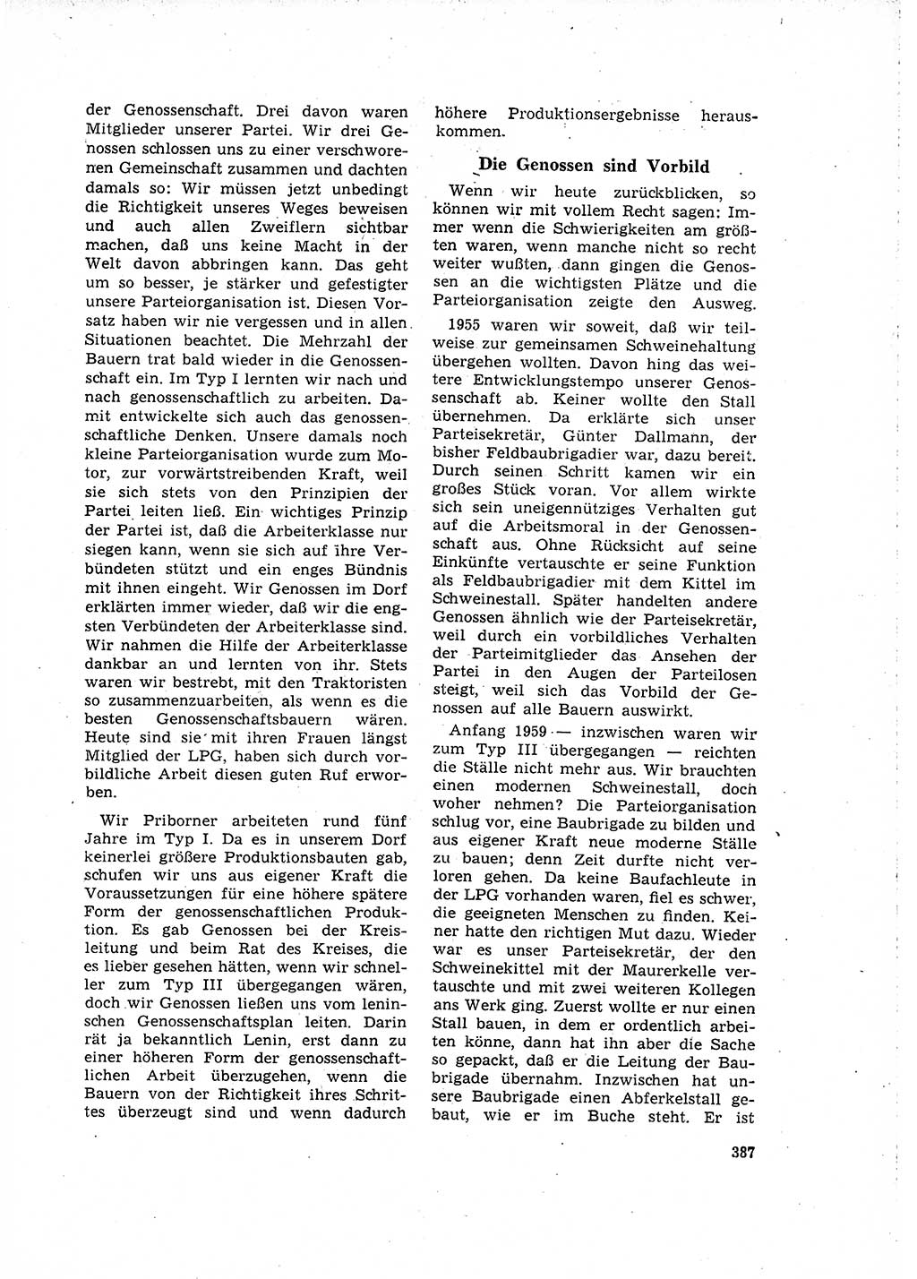 Neuer Weg (NW), Organ des Zentralkomitees (ZK) der SED (Sozialistische Einheitspartei Deutschlands) für Fragen des Parteilebens, 16. Jahrgang [Deutsche Demokratische Republik (DDR)] 1961, Seite 387 (NW ZK SED DDR 1961, S. 387)