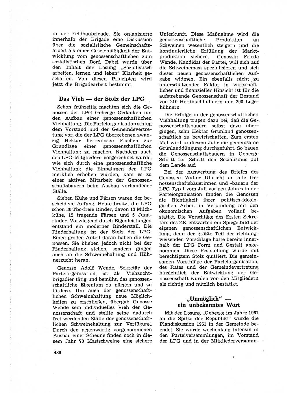 Neuer Weg (NW), Organ des Zentralkomitees (ZK) der SED (Sozialistische Einheitspartei Deutschlands) für Fragen des Parteilebens, 16. Jahrgang [Deutsche Demokratische Republik (DDR)] 1961, Seite 436 (NW ZK SED DDR 1961, S. 436)