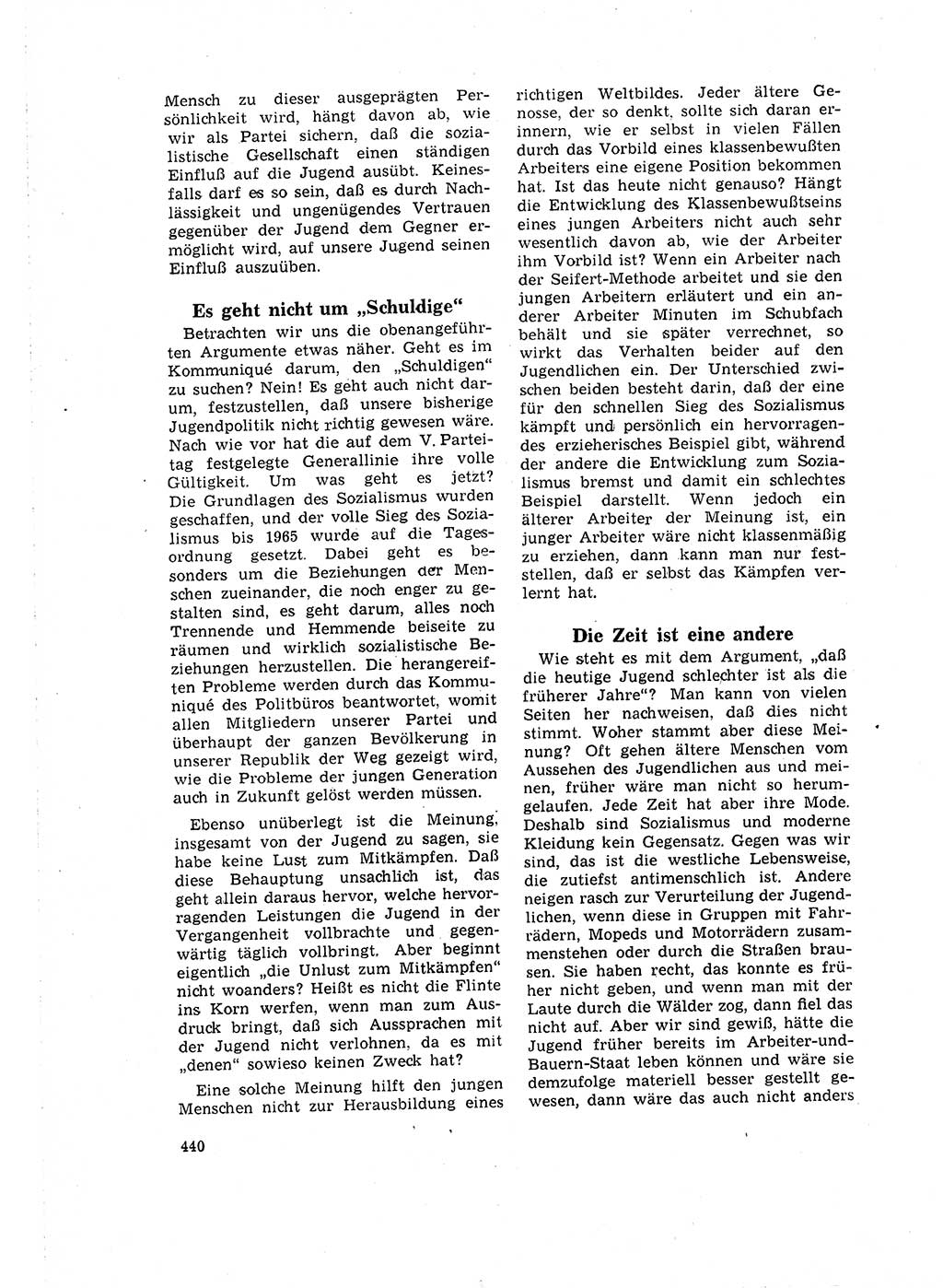 Neuer Weg (NW), Organ des Zentralkomitees (ZK) der SED (Sozialistische Einheitspartei Deutschlands) für Fragen des Parteilebens, 16. Jahrgang [Deutsche Demokratische Republik (DDR)] 1961, Seite 440 (NW ZK SED DDR 1961, S. 440)