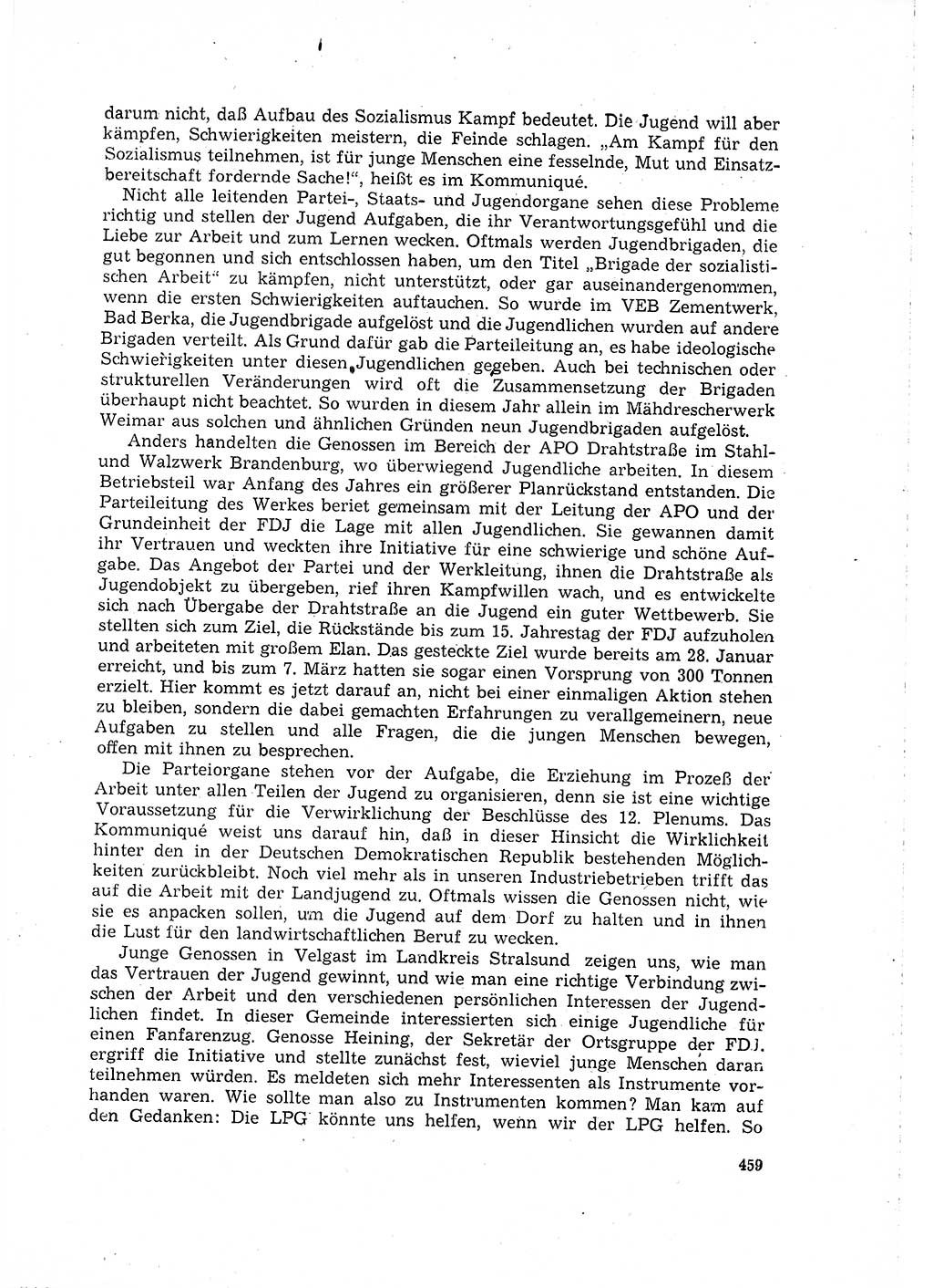 Neuer Weg (NW), Organ des Zentralkomitees (ZK) der SED (Sozialistische Einheitspartei Deutschlands) für Fragen des Parteilebens, 16. Jahrgang [Deutsche Demokratische Republik (DDR)] 1961, Seite 459 (NW ZK SED DDR 1961, S. 459)