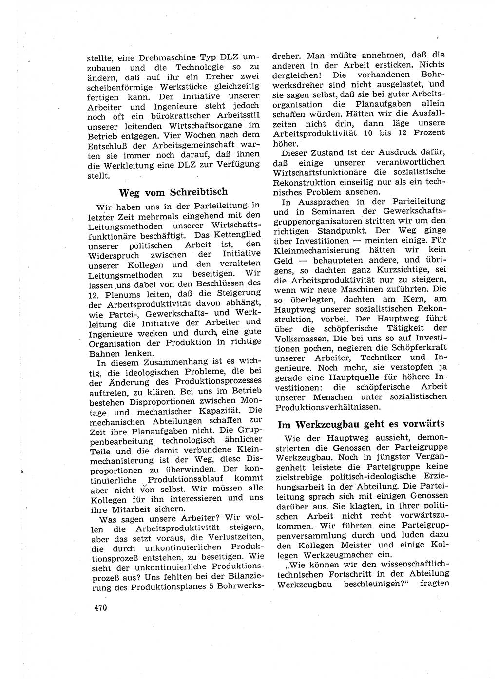Neuer Weg (NW), Organ des Zentralkomitees (ZK) der SED (Sozialistische Einheitspartei Deutschlands) für Fragen des Parteilebens, 16. Jahrgang [Deutsche Demokratische Republik (DDR)] 1961, Seite 470 (NW ZK SED DDR 1961, S. 470)