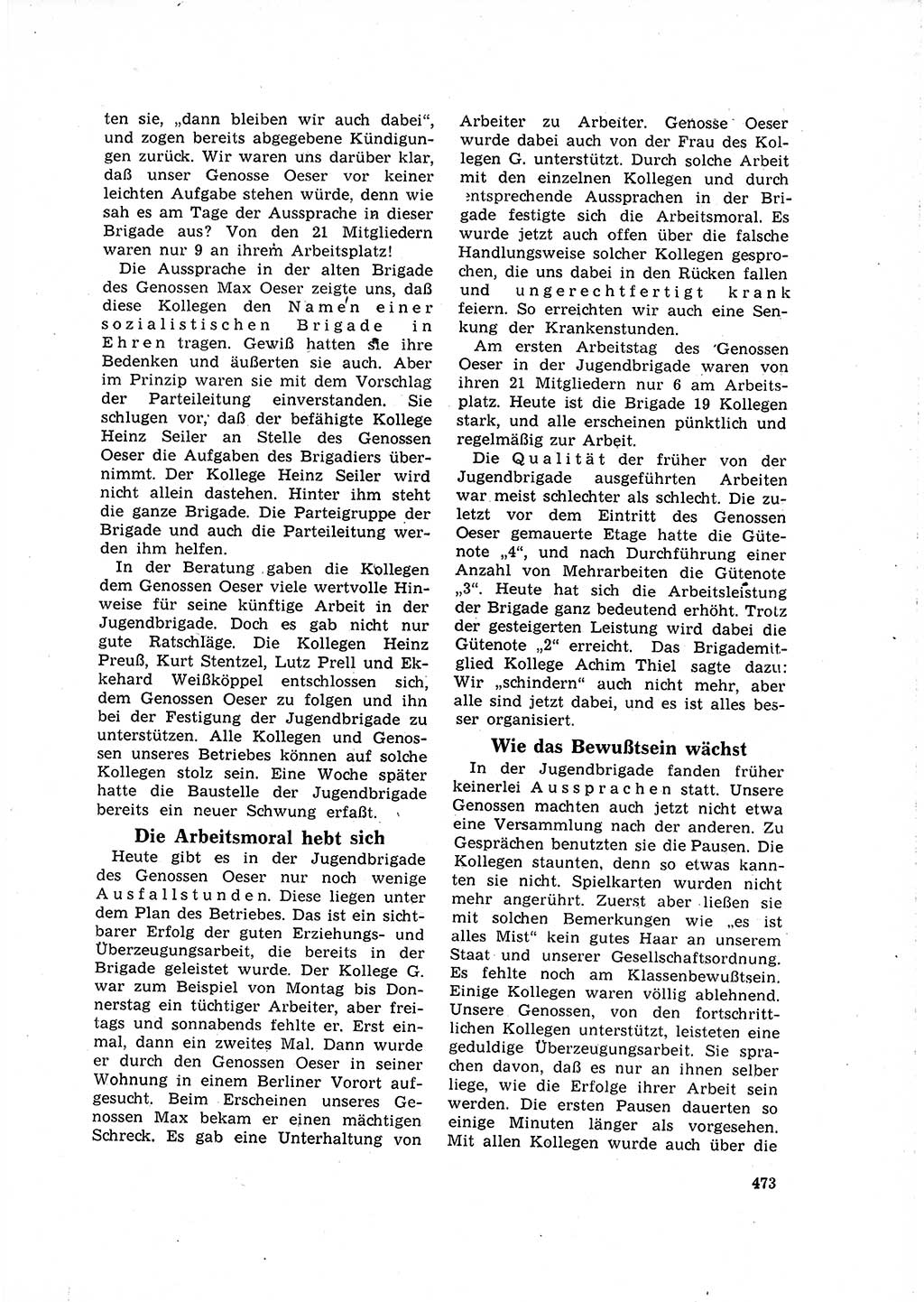 Neuer Weg (NW), Organ des Zentralkomitees (ZK) der SED (Sozialistische Einheitspartei Deutschlands) für Fragen des Parteilebens, 16. Jahrgang [Deutsche Demokratische Republik (DDR)] 1961, Seite 473 (NW ZK SED DDR 1961, S. 473)