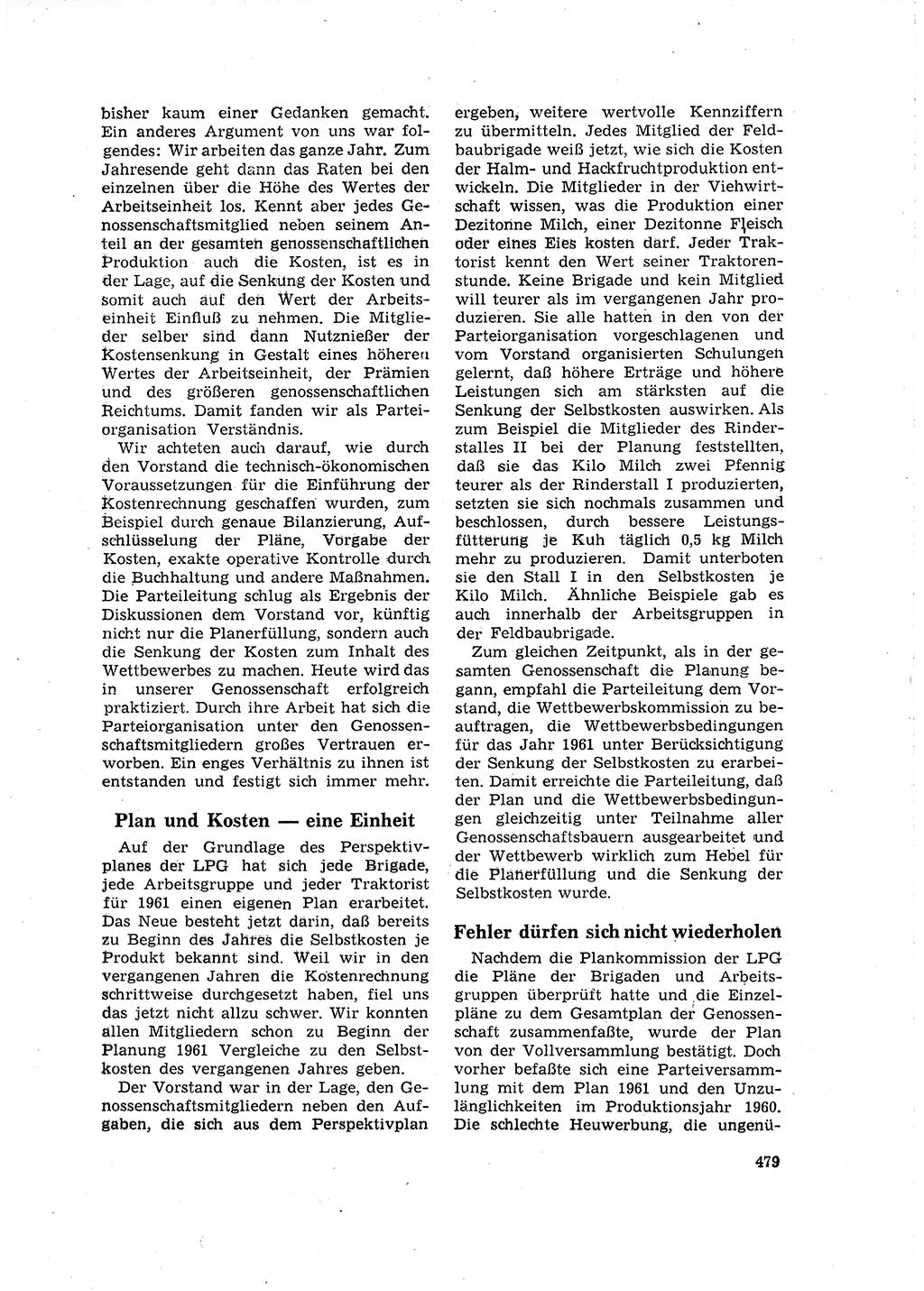 Neuer Weg (NW), Organ des Zentralkomitees (ZK) der SED (Sozialistische Einheitspartei Deutschlands) für Fragen des Parteilebens, 16. Jahrgang [Deutsche Demokratische Republik (DDR)] 1961, Seite 479 (NW ZK SED DDR 1961, S. 479)