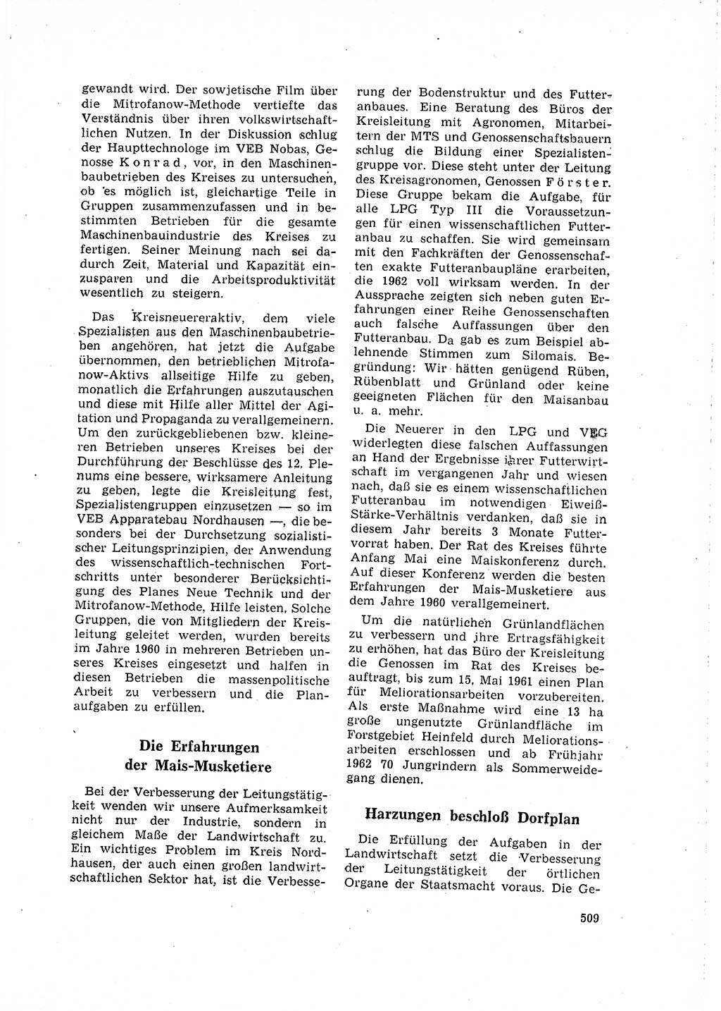 Neuer Weg (NW), Organ des Zentralkomitees (ZK) der SED (Sozialistische Einheitspartei Deutschlands) für Fragen des Parteilebens, 16. Jahrgang [Deutsche Demokratische Republik (DDR)] 1961, Seite 509 (NW ZK SED DDR 1961, S. 509)