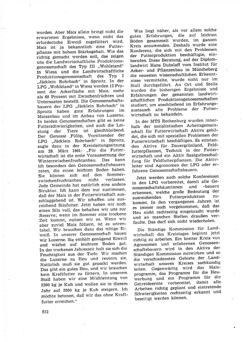 Neuer Weg (NW), Organ des Zentralkomitees (ZK) der SED (Sozialistische Einheitspartei Deutschlands) für Fragen des Parteilebens, 16. Jahrgang [Deutsche Demokratische Republik (DDR)] 1961, Seite 512 (NW ZK SED DDR 1961, S. 512)