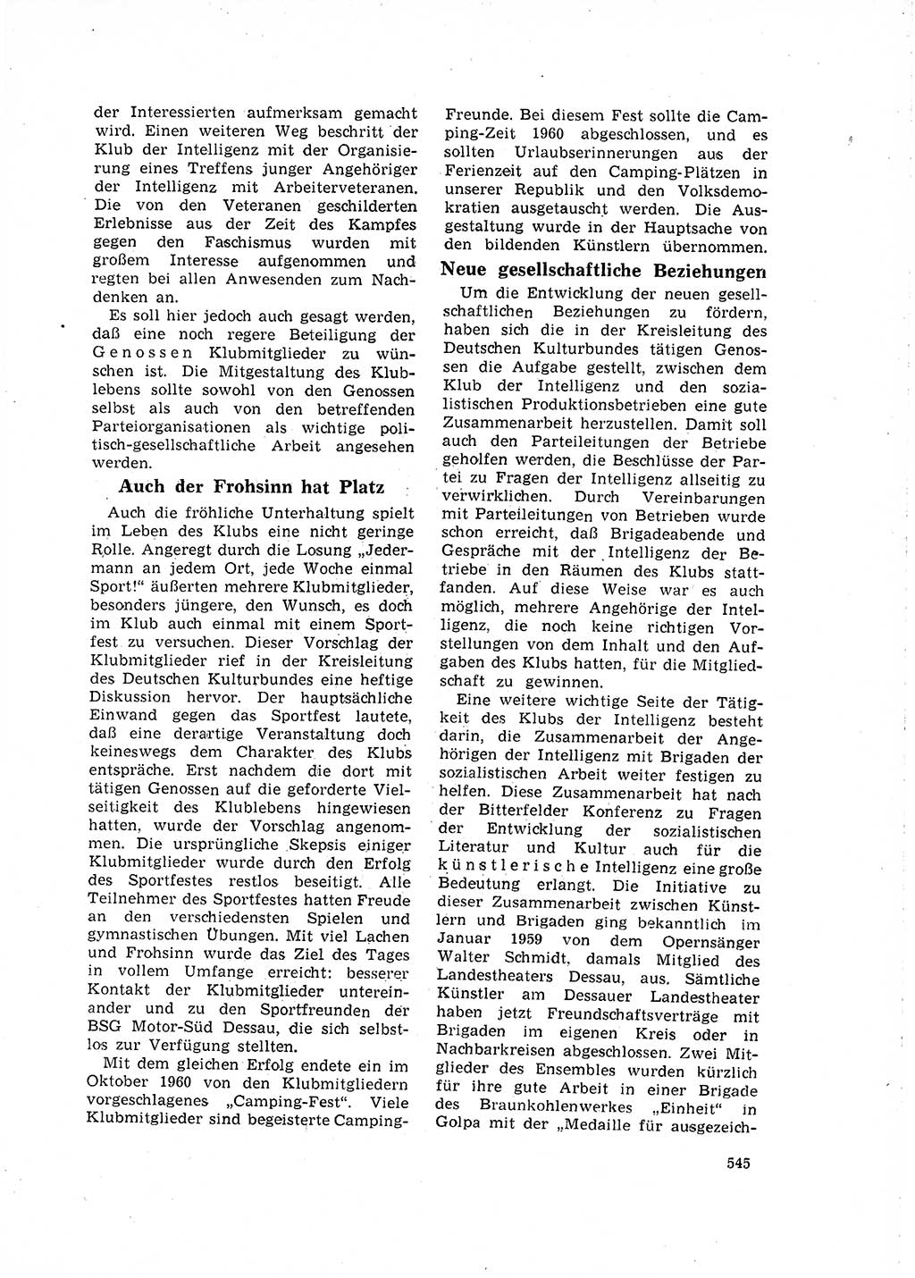 Neuer Weg (NW), Organ des Zentralkomitees (ZK) der SED (Sozialistische Einheitspartei Deutschlands) für Fragen des Parteilebens, 16. Jahrgang [Deutsche Demokratische Republik (DDR)] 1961, Seite 545 (NW ZK SED DDR 1961, S. 545)