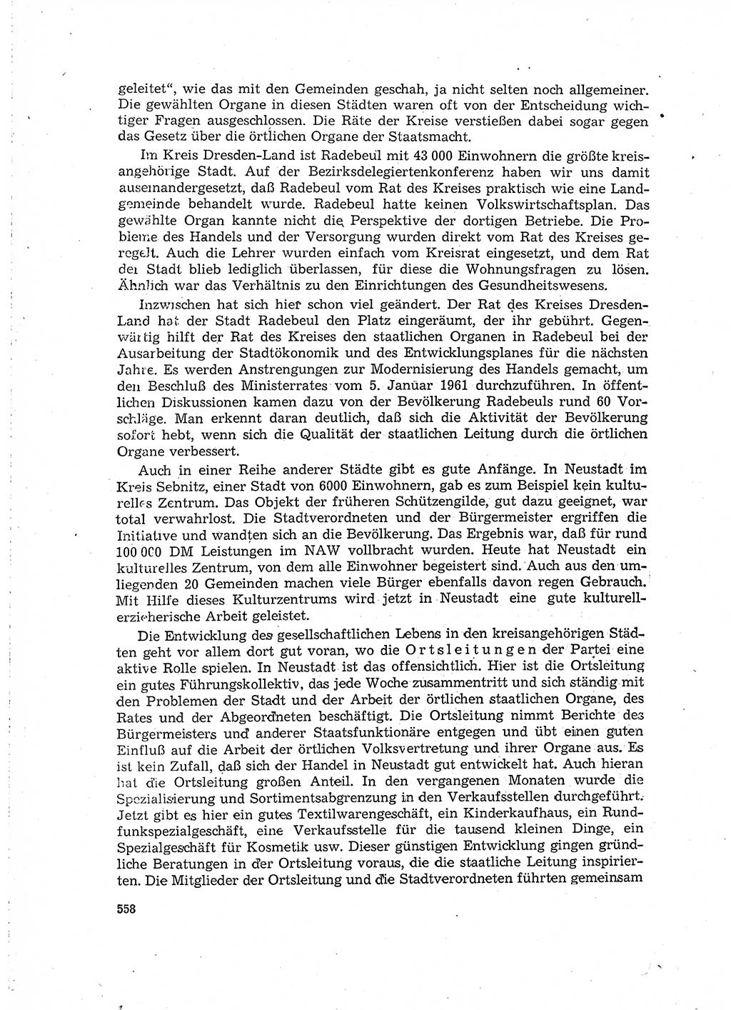 Neuer Weg (NW), Organ des Zentralkomitees (ZK) der SED (Sozialistische Einheitspartei Deutschlands) für Fragen des Parteilebens, 16. Jahrgang [Deutsche Demokratische Republik (DDR)] 1961, Seite 558 (NW ZK SED DDR 1961, S. 558)