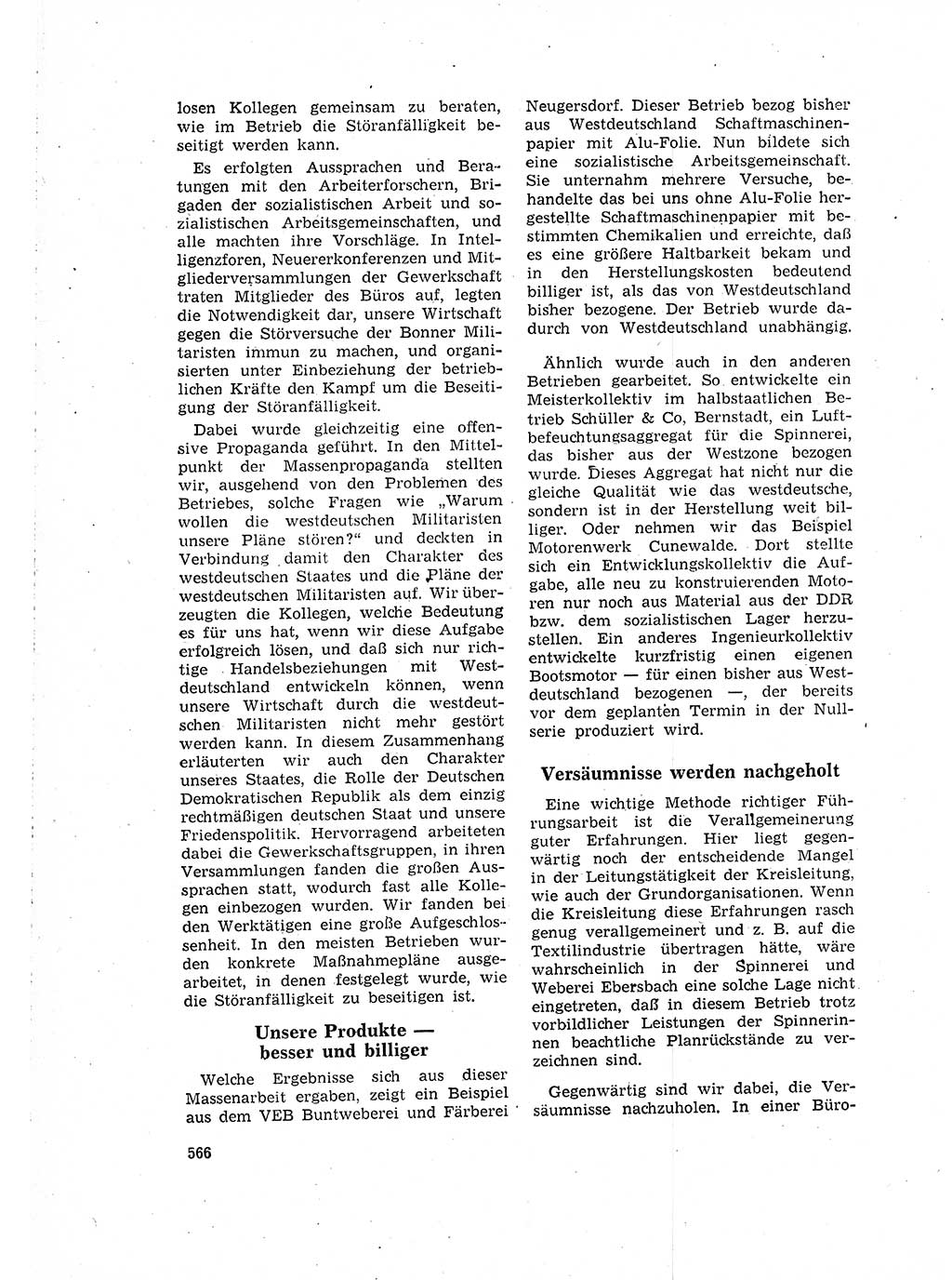 Neuer Weg (NW), Organ des Zentralkomitees (ZK) der SED (Sozialistische Einheitspartei Deutschlands) für Fragen des Parteilebens, 16. Jahrgang [Deutsche Demokratische Republik (DDR)] 1961, Seite 566 (NW ZK SED DDR 1961, S. 566)