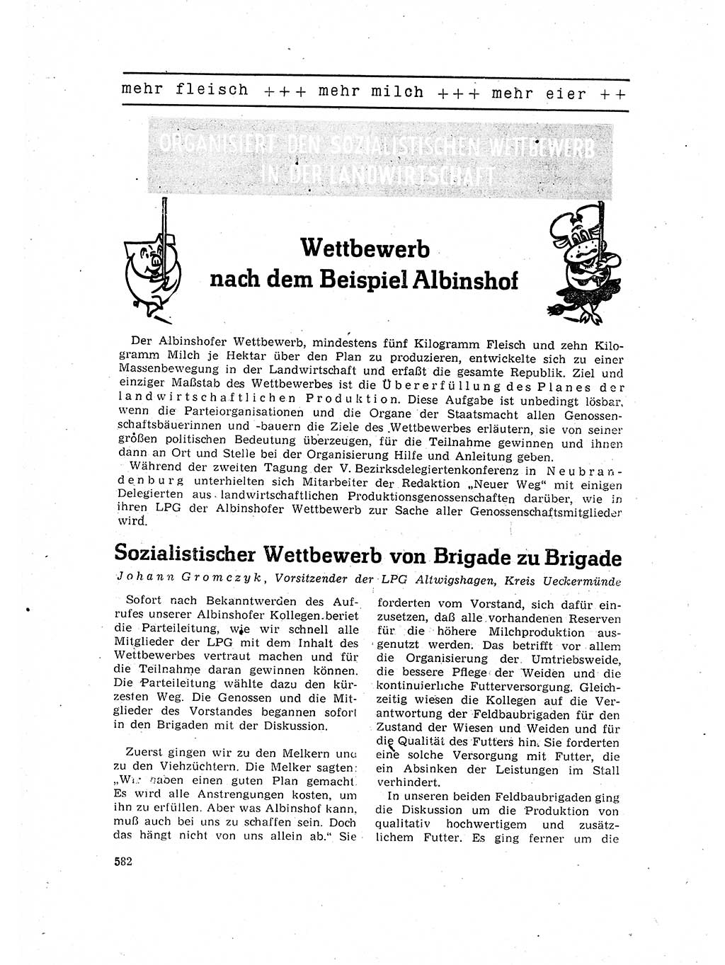 Neuer Weg (NW), Organ des Zentralkomitees (ZK) der SED (Sozialistische Einheitspartei Deutschlands) für Fragen des Parteilebens, 16. Jahrgang [Deutsche Demokratische Republik (DDR)] 1961, Seite 582 (NW ZK SED DDR 1961, S. 582)