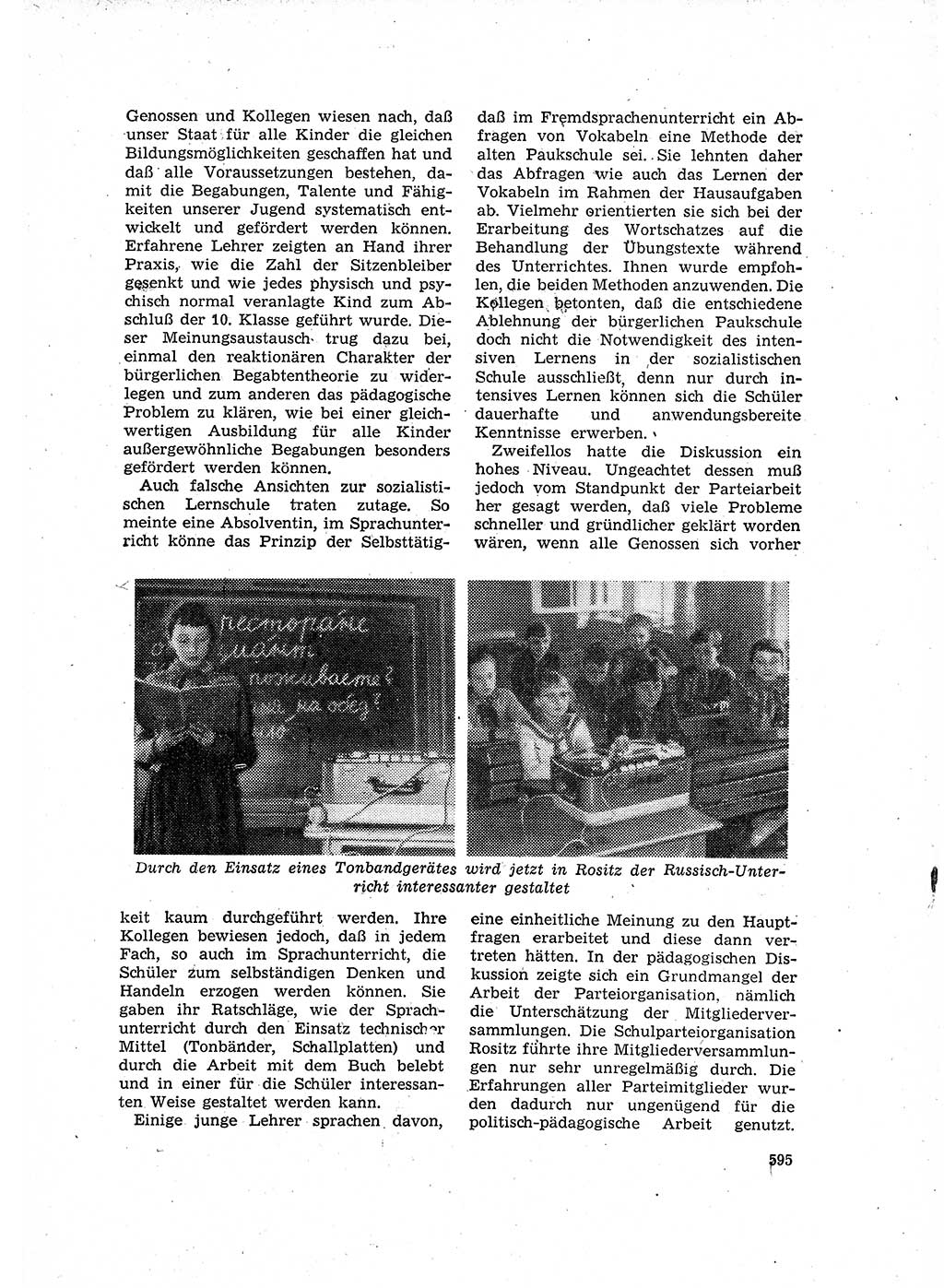 Neuer Weg (NW), Organ des Zentralkomitees (ZK) der SED (Sozialistische Einheitspartei Deutschlands) für Fragen des Parteilebens, 16. Jahrgang [Deutsche Demokratische Republik (DDR)] 1961, Seite 595 (NW ZK SED DDR 1961, S. 595)
