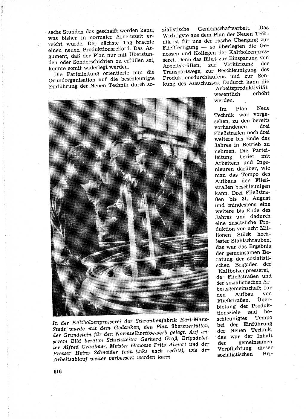 Neuer Weg (NW), Organ des Zentralkomitees (ZK) der SED (Sozialistische Einheitspartei Deutschlands) für Fragen des Parteilebens, 16. Jahrgang [Deutsche Demokratische Republik (DDR)] 1961, Seite 616 (NW ZK SED DDR 1961, S. 616)
