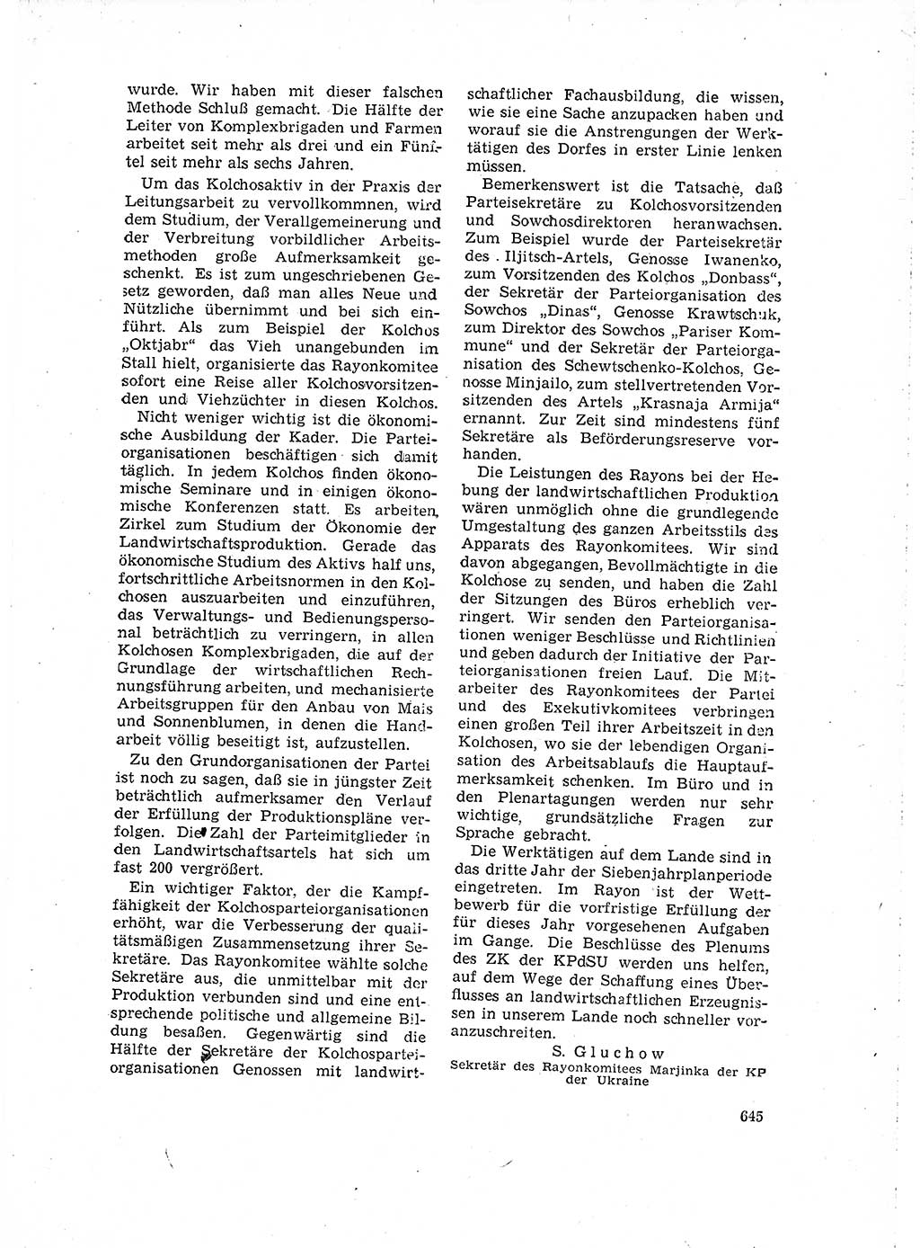 Neuer Weg (NW), Organ des Zentralkomitees (ZK) der SED (Sozialistische Einheitspartei Deutschlands) für Fragen des Parteilebens, 16. Jahrgang [Deutsche Demokratische Republik (DDR)] 1961, Seite 645 (NW ZK SED DDR 1961, S. 645)