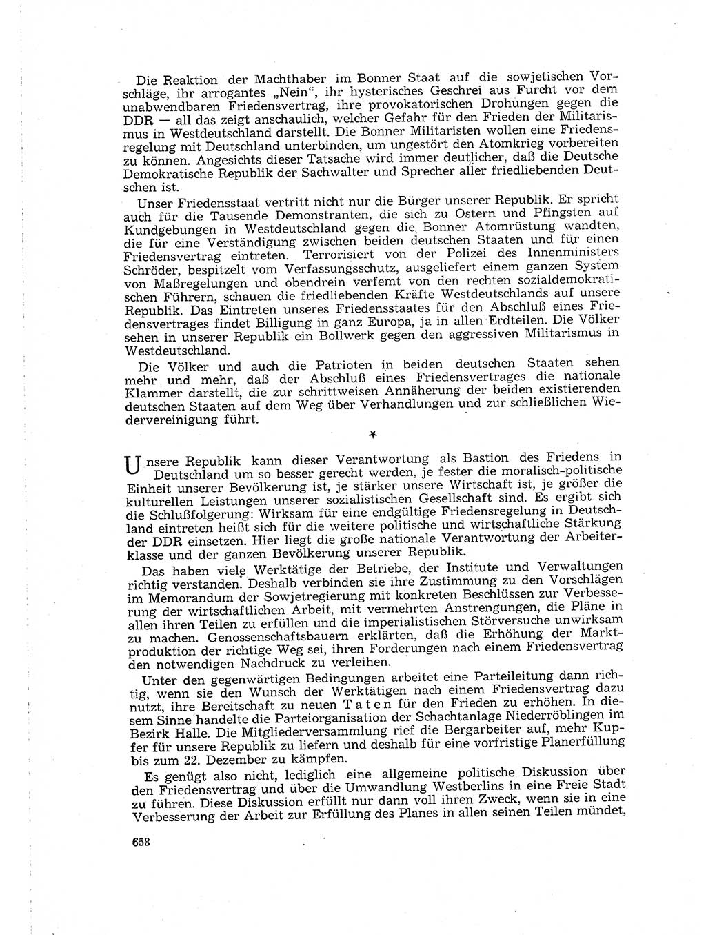 Neuer Weg (NW), Organ des Zentralkomitees (ZK) der SED (Sozialistische Einheitspartei Deutschlands) für Fragen des Parteilebens, 16. Jahrgang [Deutsche Demokratische Republik (DDR)] 1961, Seite 658 (NW ZK SED DDR 1961, S. 658)