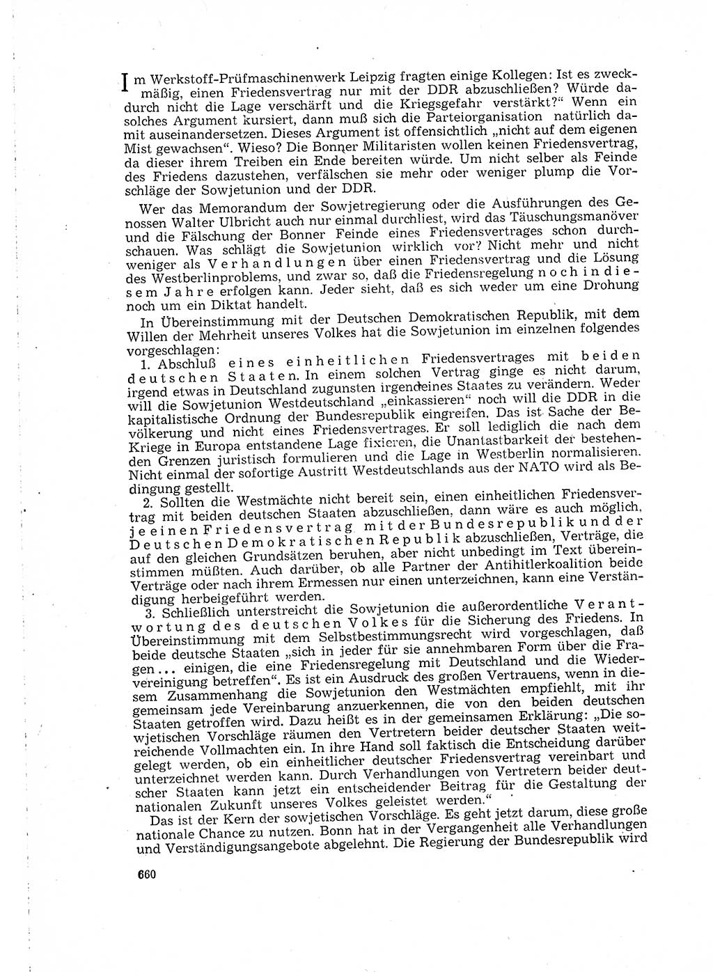 Neuer Weg (NW), Organ des Zentralkomitees (ZK) der SED (Sozialistische Einheitspartei Deutschlands) für Fragen des Parteilebens, 16. Jahrgang [Deutsche Demokratische Republik (DDR)] 1961, Seite 660 (NW ZK SED DDR 1961, S. 660)