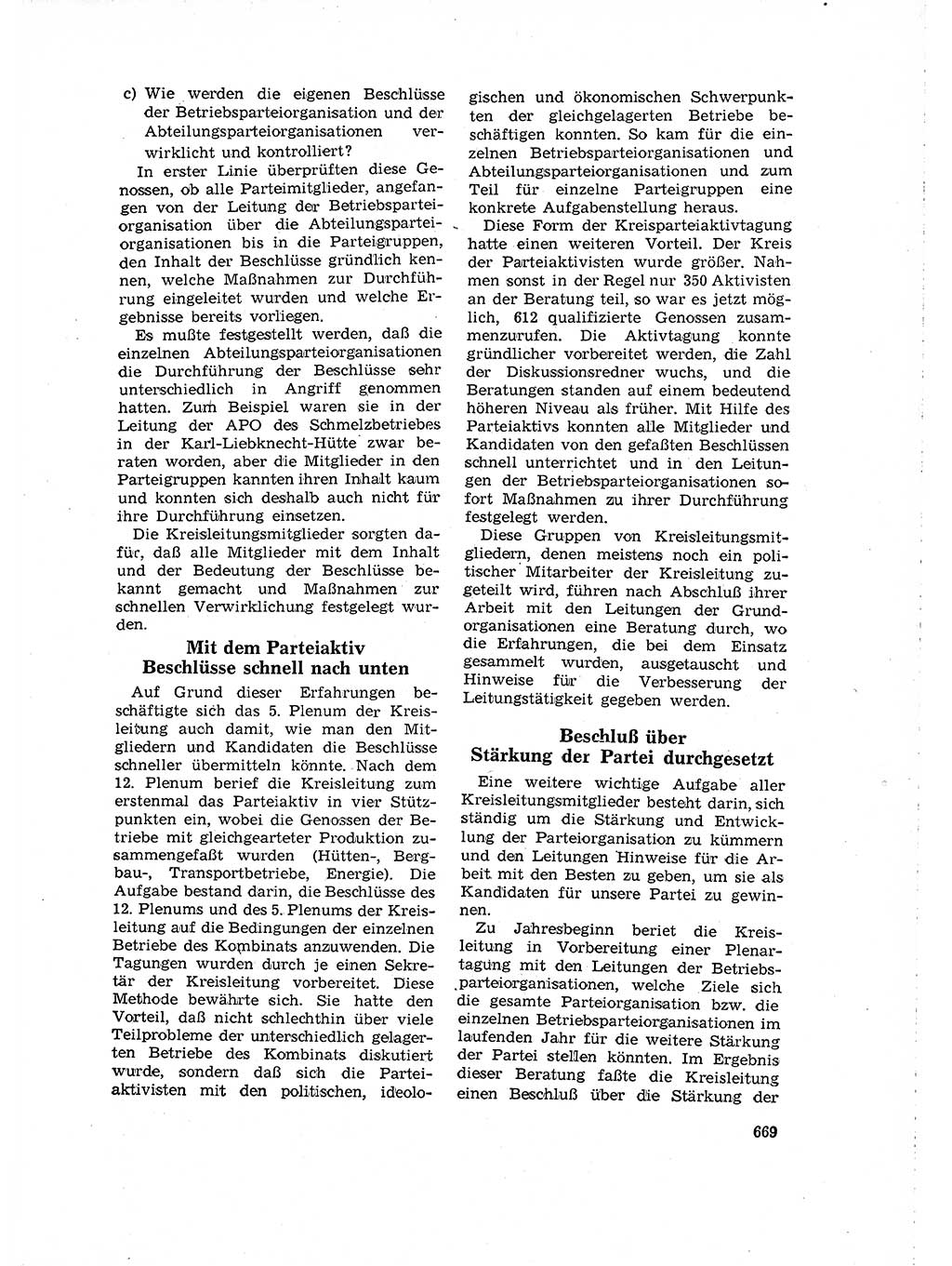 Neuer Weg (NW), Organ des Zentralkomitees (ZK) der SED (Sozialistische Einheitspartei Deutschlands) für Fragen des Parteilebens, 16. Jahrgang [Deutsche Demokratische Republik (DDR)] 1961, Seite 669 (NW ZK SED DDR 1961, S. 669)