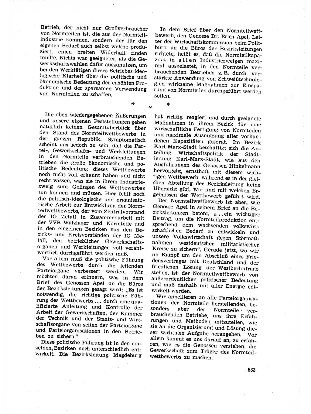 Neuer Weg (NW), Organ des Zentralkomitees (ZK) der SED (Sozialistische Einheitspartei Deutschlands) für Fragen des Parteilebens, 16. Jahrgang [Deutsche Demokratische Republik (DDR)] 1961, Seite 683 (NW ZK SED DDR 1961, S. 683)
