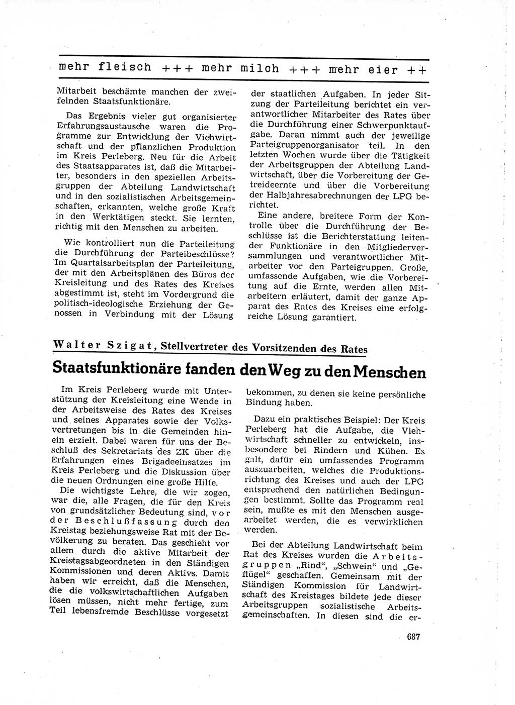 Neuer Weg (NW), Organ des Zentralkomitees (ZK) der SED (Sozialistische Einheitspartei Deutschlands) für Fragen des Parteilebens, 16. Jahrgang [Deutsche Demokratische Republik (DDR)] 1961, Seite 687 (NW ZK SED DDR 1961, S. 687)