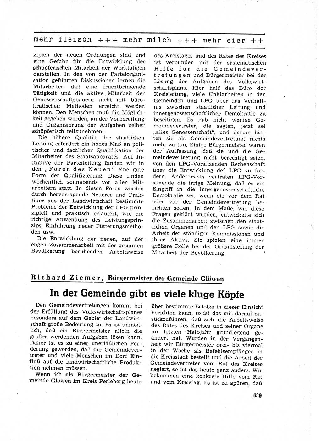 Neuer Weg (NW), Organ des Zentralkomitees (ZK) der SED (Sozialistische Einheitspartei Deutschlands) für Fragen des Parteilebens, 16. Jahrgang [Deutsche Demokratische Republik (DDR)] 1961, Seite 689 (NW ZK SED DDR 1961, S. 689)