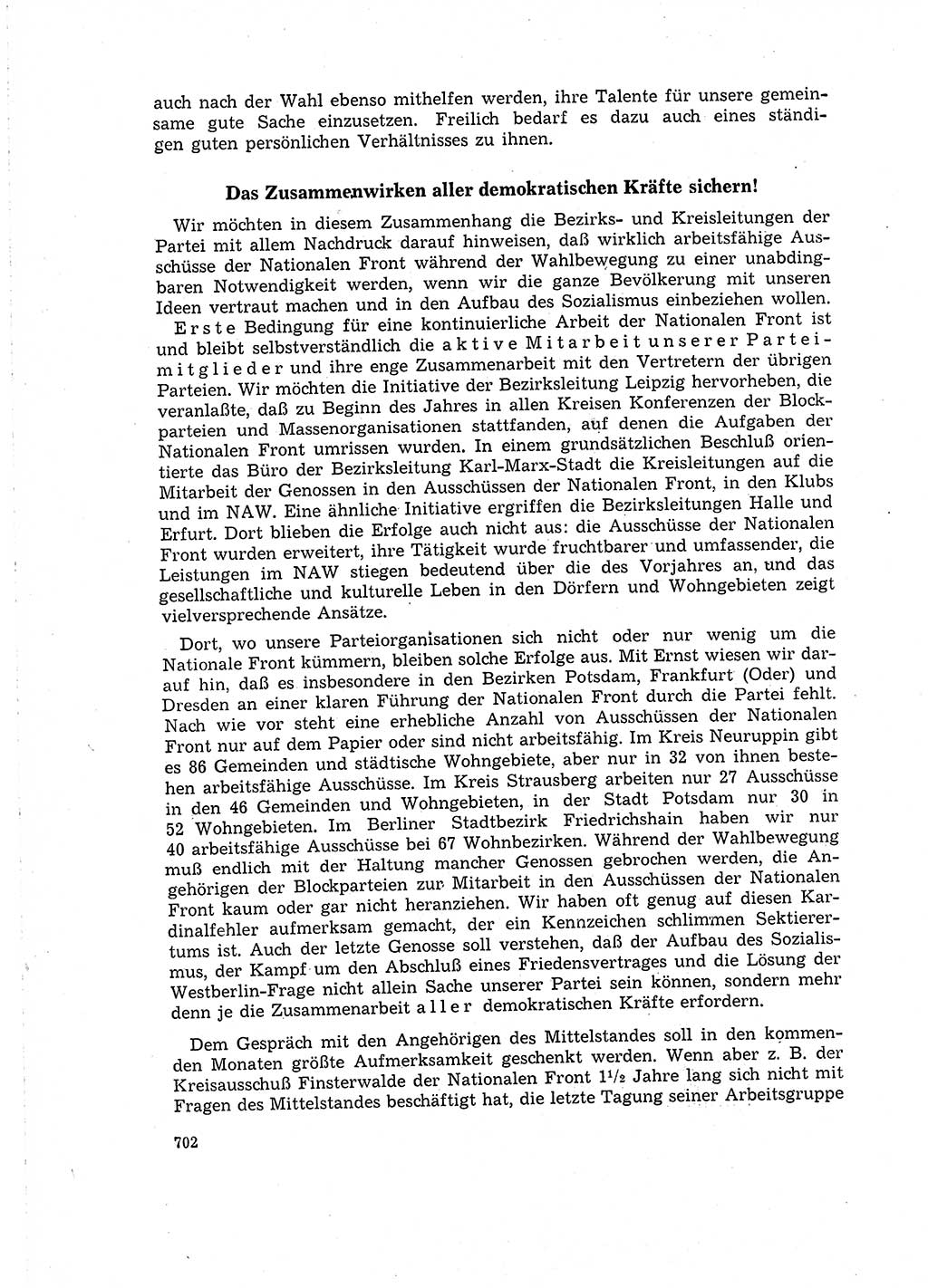 Neuer Weg (NW), Organ des Zentralkomitees (ZK) der SED (Sozialistische Einheitspartei Deutschlands) für Fragen des Parteilebens, 16. Jahrgang [Deutsche Demokratische Republik (DDR)] 1961, Seite 702 (NW ZK SED DDR 1961, S. 702)