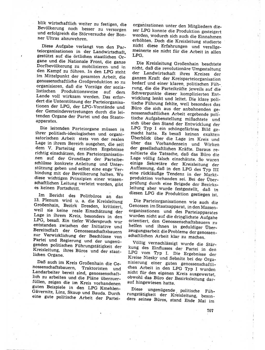 Neuer Weg (NW), Organ des Zentralkomitees (ZK) der SED (Sozialistische Einheitspartei Deutschlands) für Fragen des Parteilebens, 16. Jahrgang [Deutsche Demokratische Republik (DDR)] 1961, Seite 707 (NW ZK SED DDR 1961, S. 707)