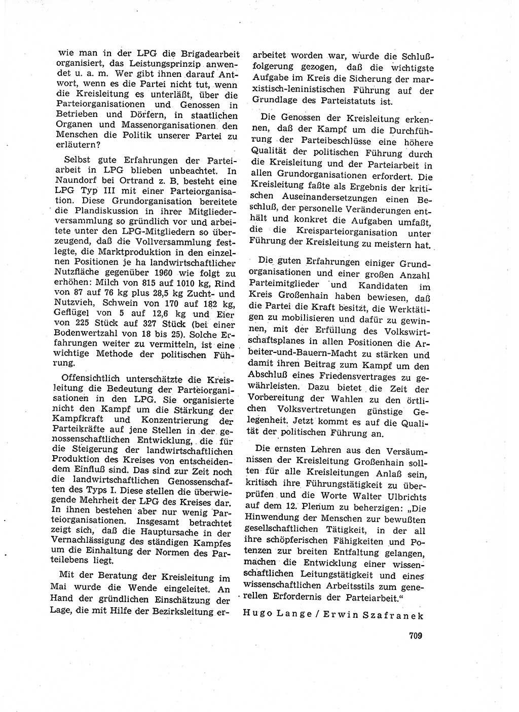 Neuer Weg (NW), Organ des Zentralkomitees (ZK) der SED (Sozialistische Einheitspartei Deutschlands) für Fragen des Parteilebens, 16. Jahrgang [Deutsche Demokratische Republik (DDR)] 1961, Seite 709 (NW ZK SED DDR 1961, S. 709)