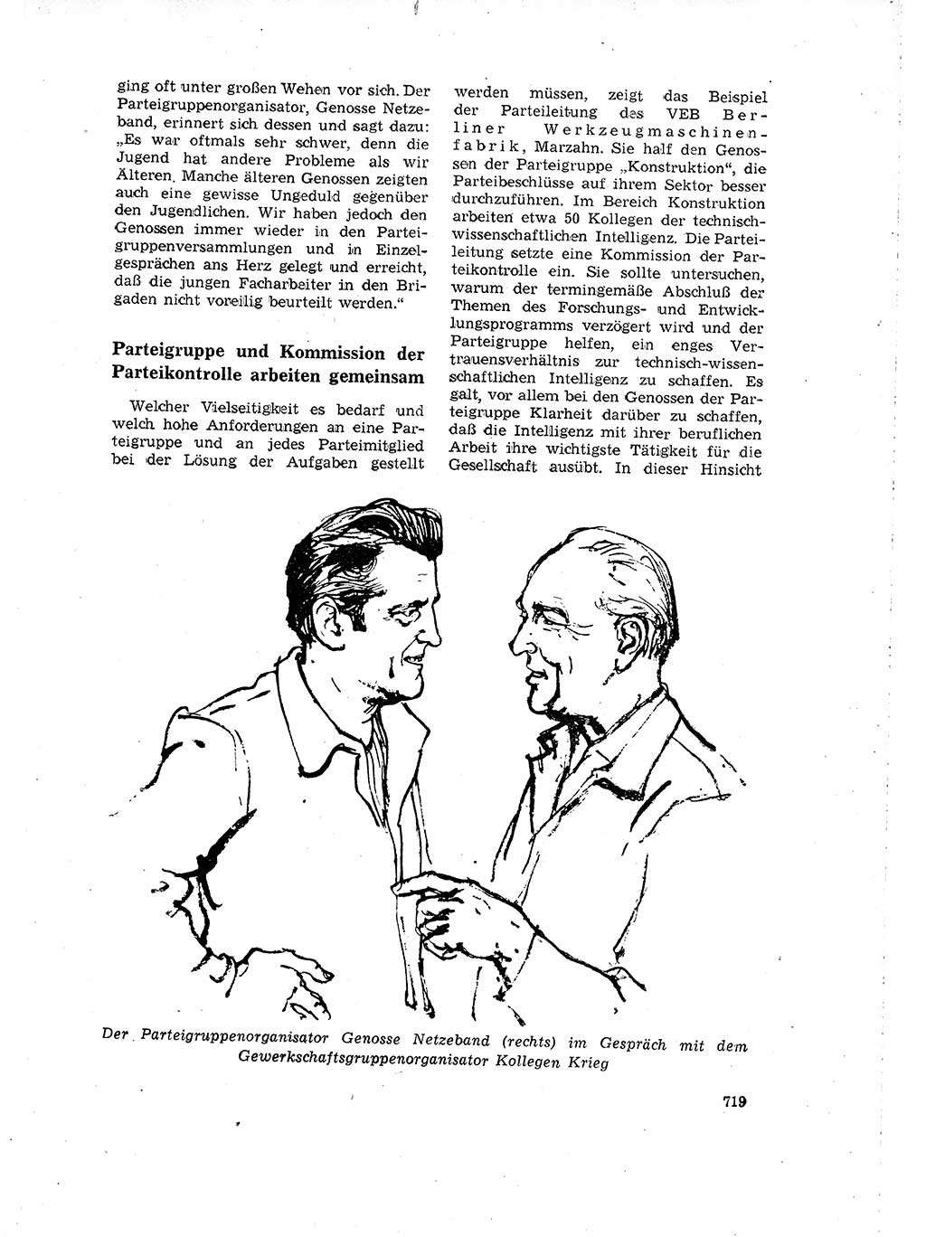 Neuer Weg (NW), Organ des Zentralkomitees (ZK) der SED (Sozialistische Einheitspartei Deutschlands) für Fragen des Parteilebens, 16. Jahrgang [Deutsche Demokratische Republik (DDR)] 1961, Seite 719 (NW ZK SED DDR 1961, S. 719)