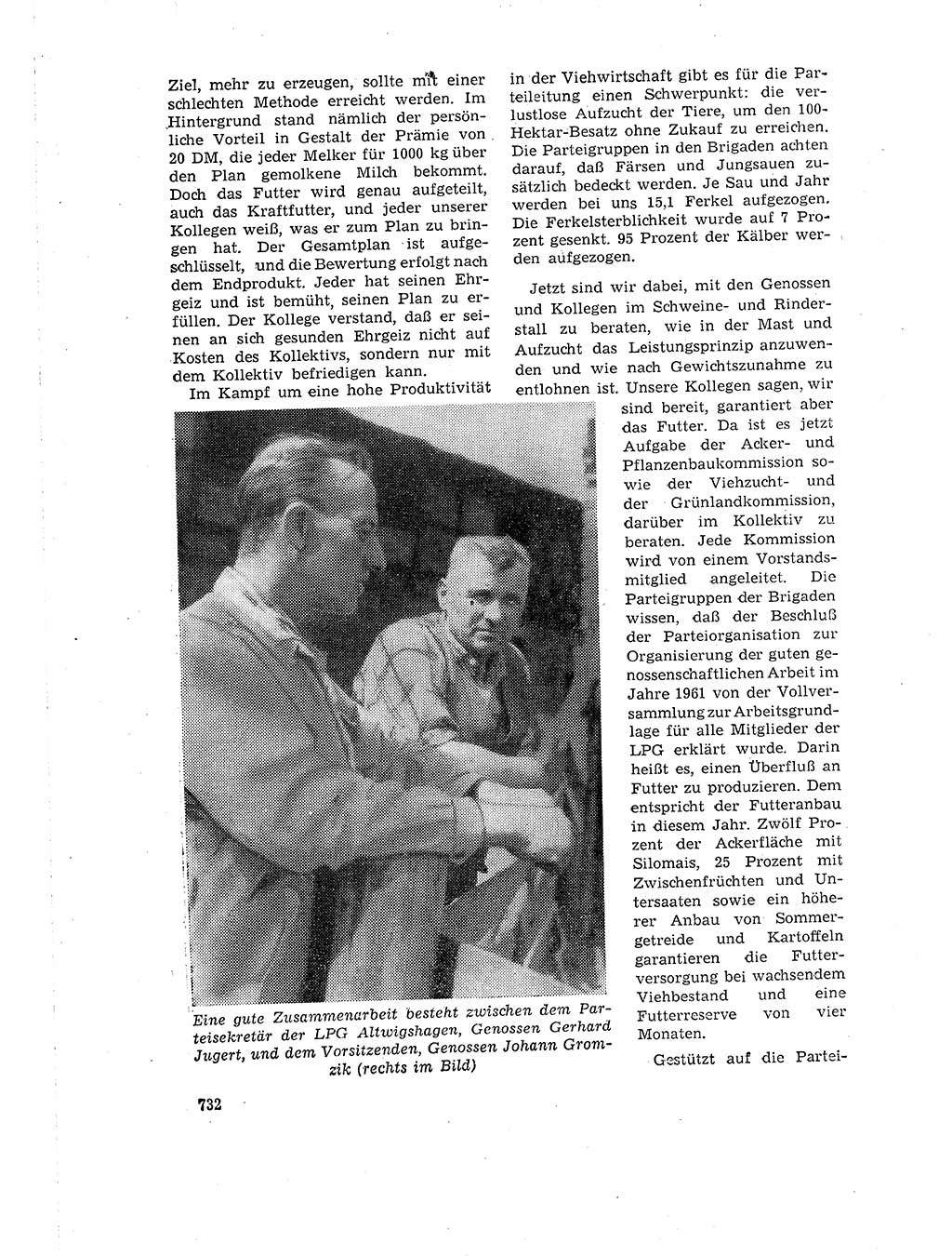 Neuer Weg (NW), Organ des Zentralkomitees (ZK) der SED (Sozialistische Einheitspartei Deutschlands) für Fragen des Parteilebens, 16. Jahrgang [Deutsche Demokratische Republik (DDR)] 1961, Seite 732 (NW ZK SED DDR 1961, S. 732)