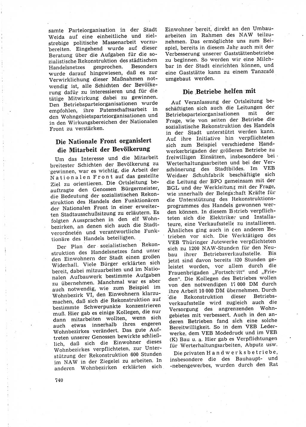 Neuer Weg (NW), Organ des Zentralkomitees (ZK) der SED (Sozialistische Einheitspartei Deutschlands) für Fragen des Parteilebens, 16. Jahrgang [Deutsche Demokratische Republik (DDR)] 1961, Seite 740 (NW ZK SED DDR 1961, S. 740)