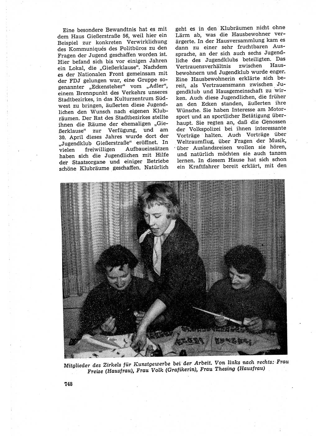 Neuer Weg (NW), Organ des Zentralkomitees (ZK) der SED (Sozialistische Einheitspartei Deutschlands) für Fragen des Parteilebens, 16. Jahrgang [Deutsche Demokratische Republik (DDR)] 1961, Seite 748 (NW ZK SED DDR 1961, S. 748)