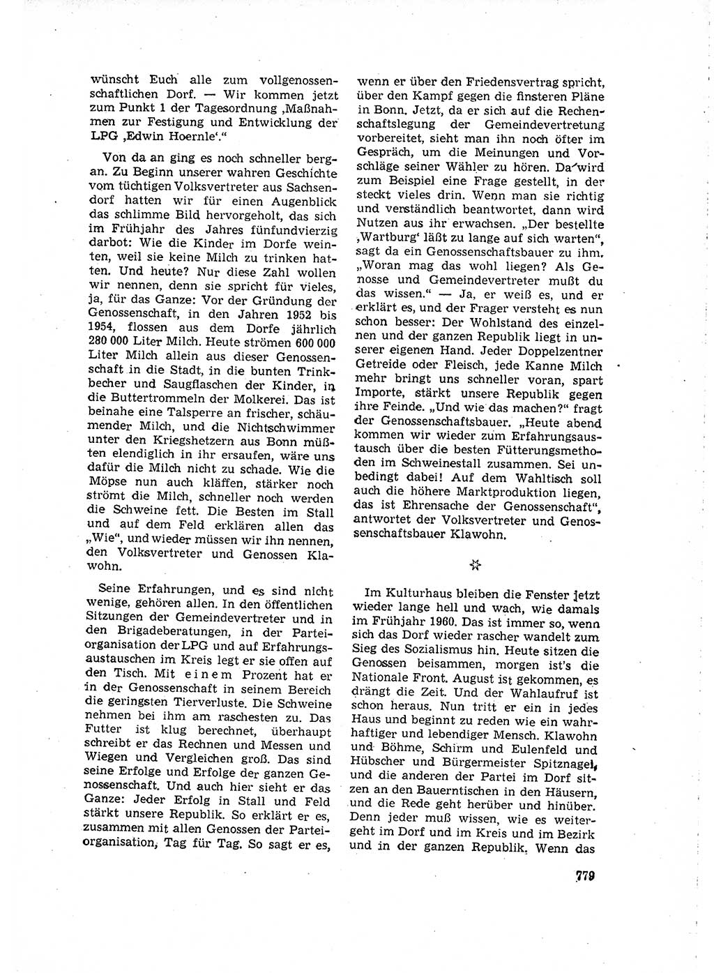 Neuer Weg (NW), Organ des Zentralkomitees (ZK) der SED (Sozialistische Einheitspartei Deutschlands) für Fragen des Parteilebens, 16. Jahrgang [Deutsche Demokratische Republik (DDR)] 1961, Seite 779 (NW ZK SED DDR 1961, S. 779)