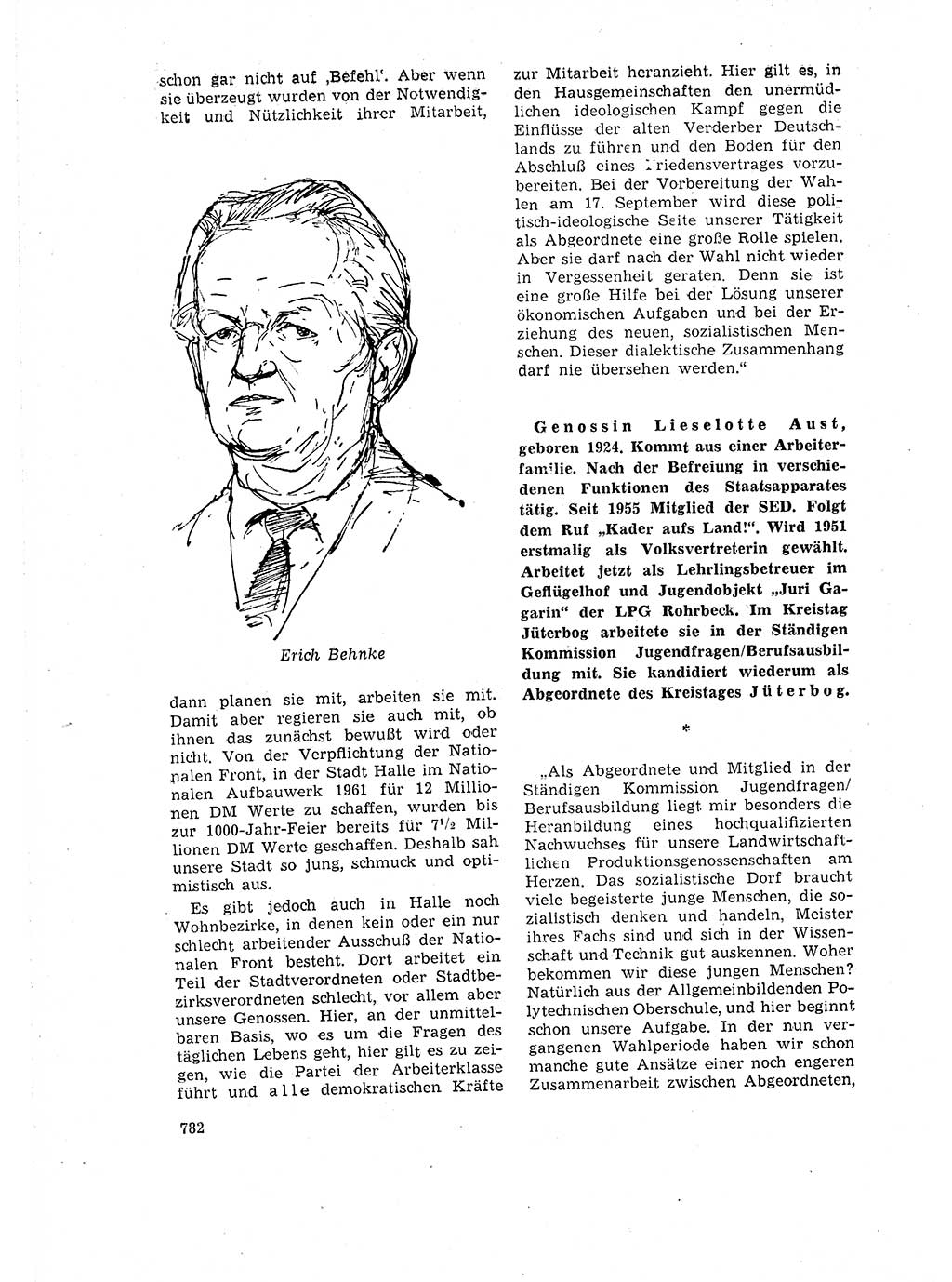 Neuer Weg (NW), Organ des Zentralkomitees (ZK) der SED (Sozialistische Einheitspartei Deutschlands) für Fragen des Parteilebens, 16. Jahrgang [Deutsche Demokratische Republik (DDR)] 1961, Seite 782 (NW ZK SED DDR 1961, S. 782)