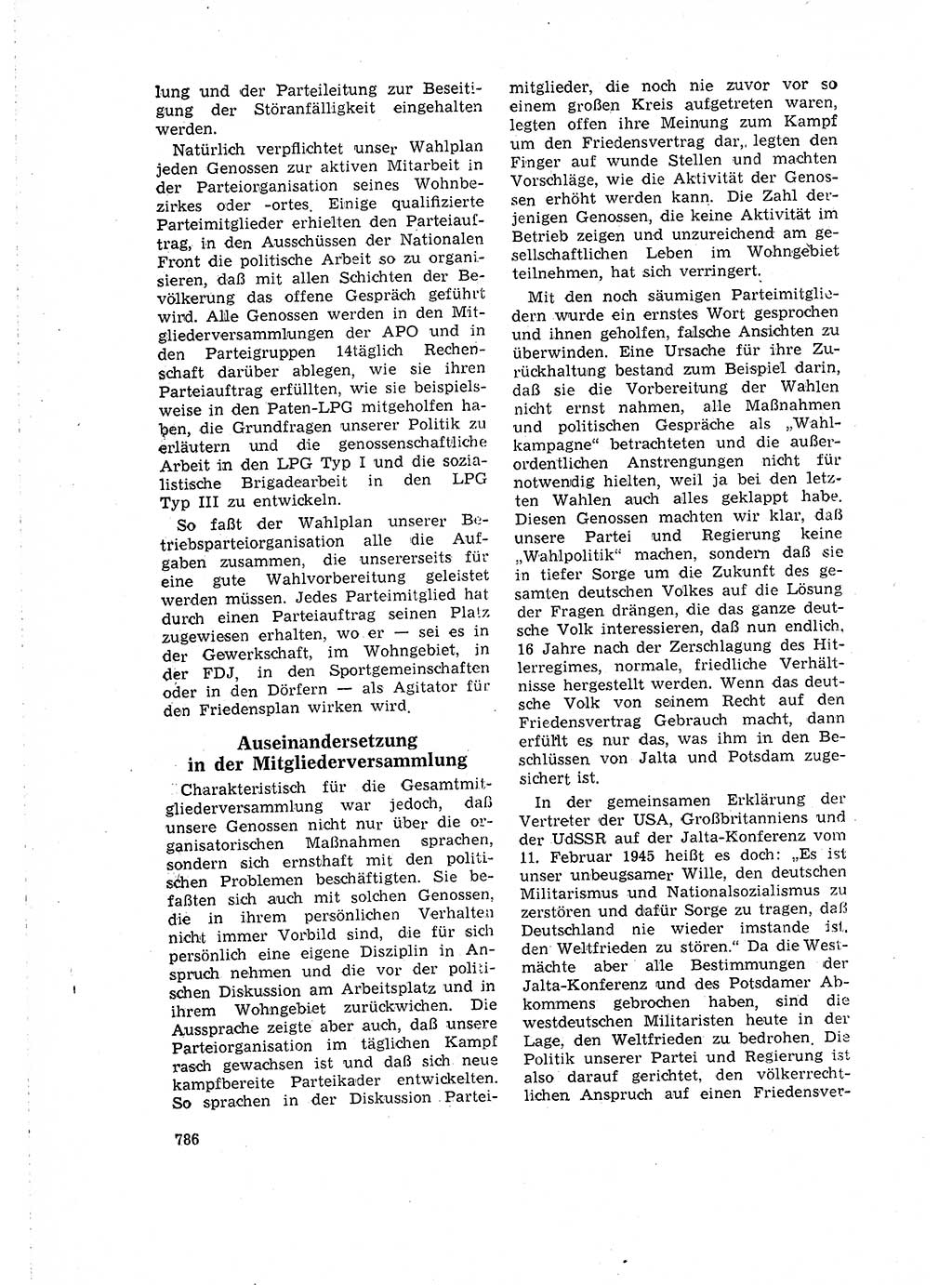 Neuer Weg (NW), Organ des Zentralkomitees (ZK) der SED (Sozialistische Einheitspartei Deutschlands) fÃ¼r Fragen des Parteilebens, 16. Jahrgang [Deutsche Demokratische Republik (DDR)] 1961, Seite 786 (NW ZK SED DDR 1961, S. 786)